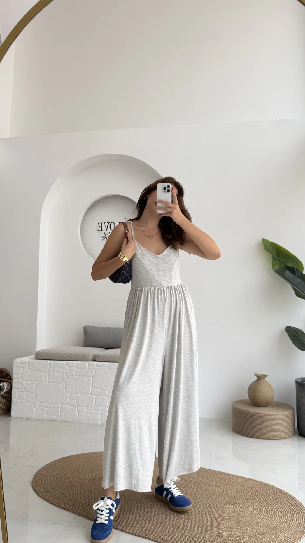 Bloom Gri Likralı Tulum - 0061