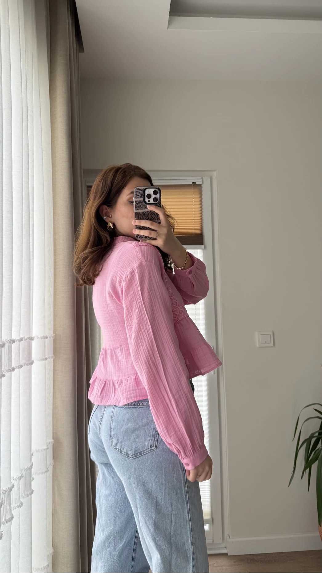 Bloom Pembe Dantel Gömlek