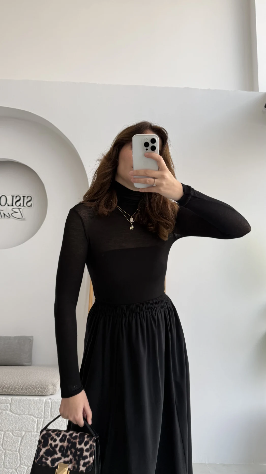 Boğazlı Transparan - Siyah