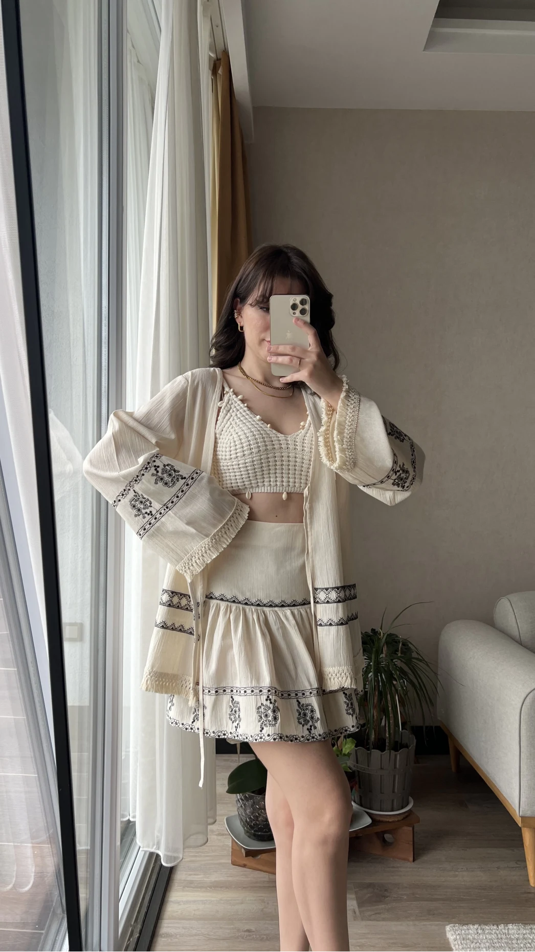 Bohem Kimono Etekli Takım