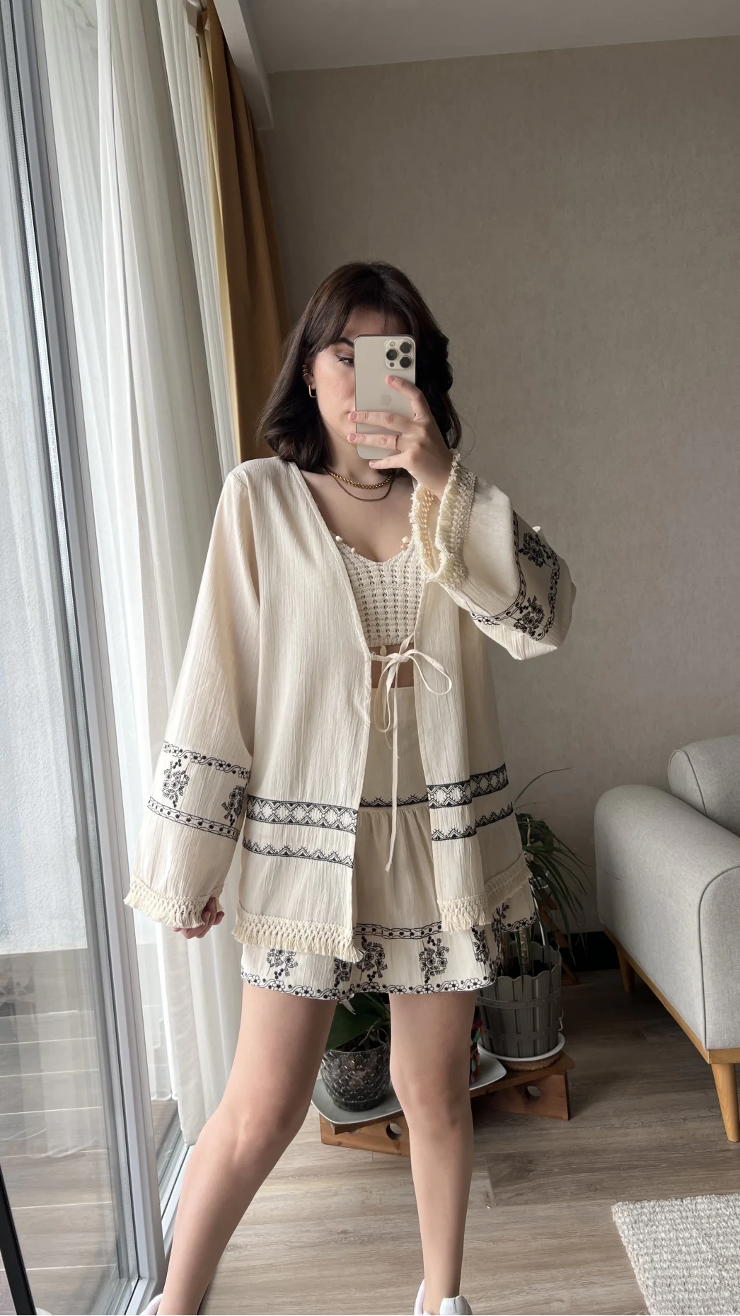 Bohem Kimono Etekli Takım