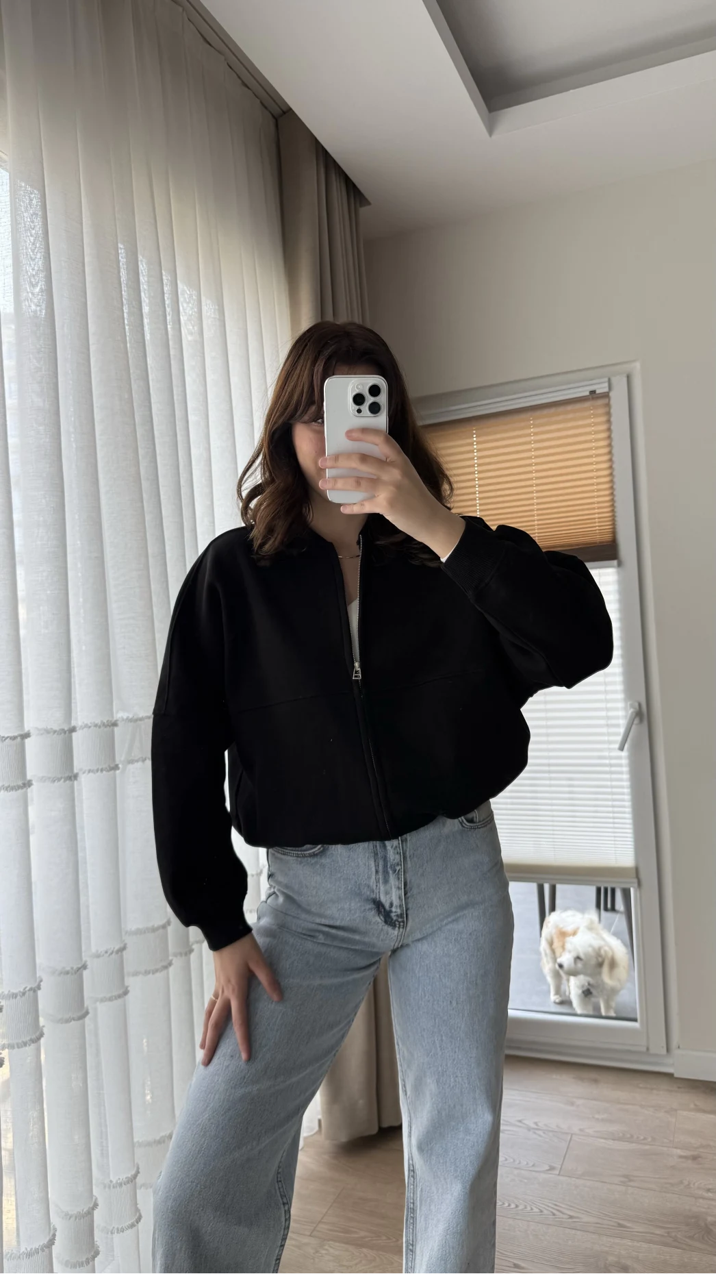 Bomber Şardonlu Hırka Siyah