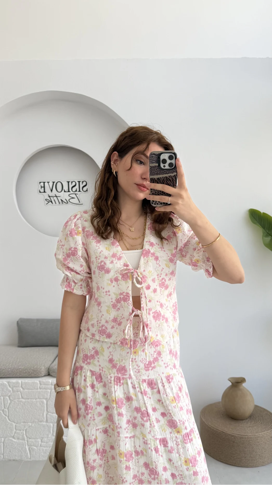 Bratislava Serisi Çiçekli Bluz - Pembe - 1029