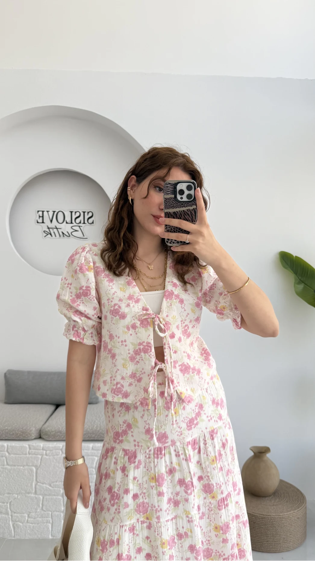 Bratislava Serisi Çiçekli Bluz - Pembe - 1029