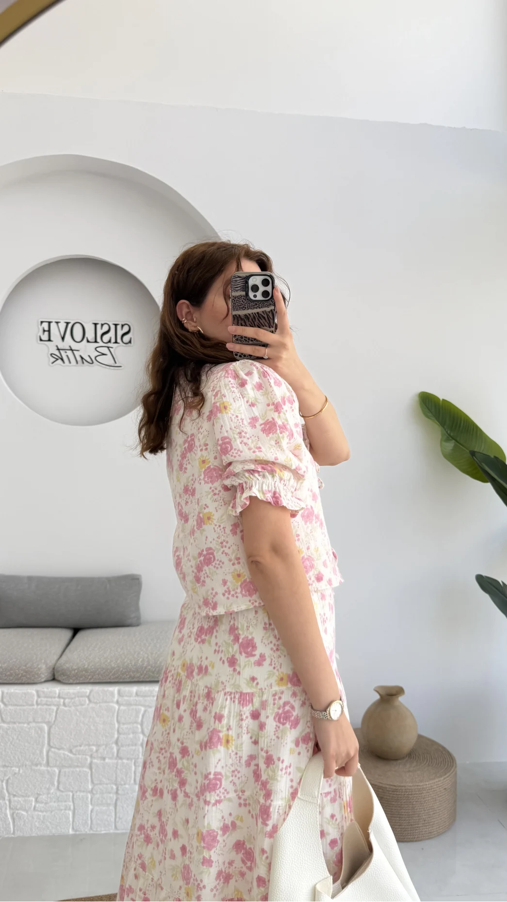 Bratislava Serisi Çiçekli Bluz - Pembe - 1029