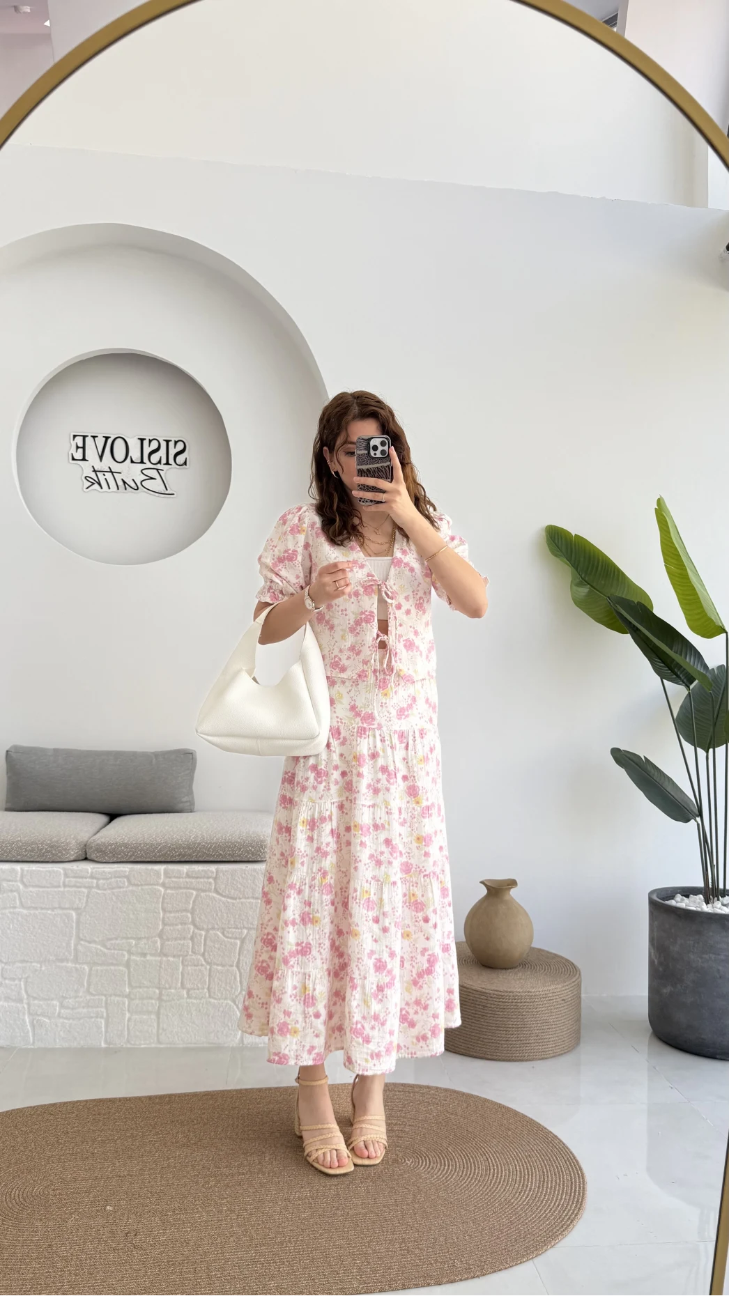 Bratislava Serisi Çiçekli Etek - Pembe - 5028