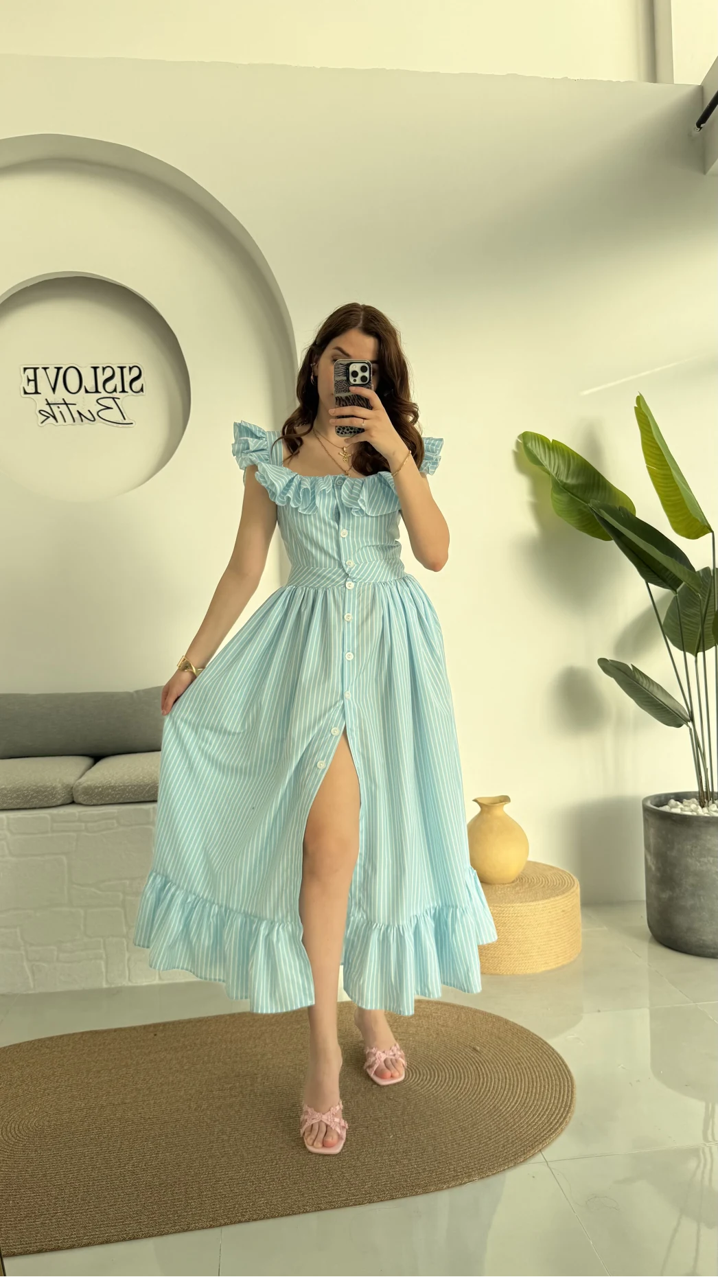 Bridgerton Mavi Elbise