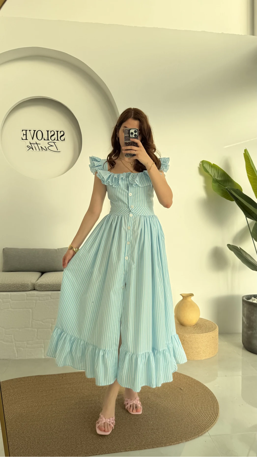 Bridgerton Mavi Elbise