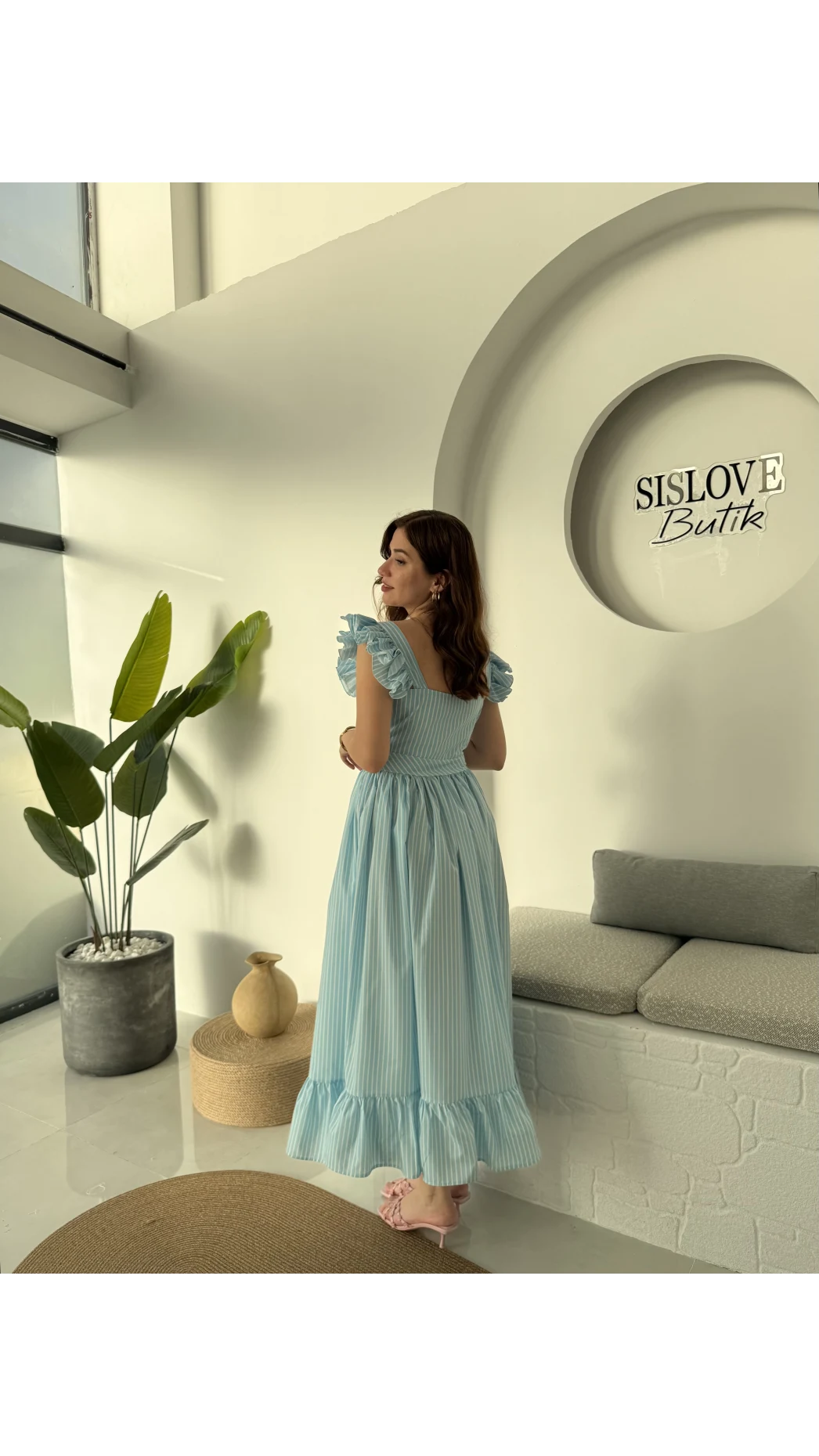 Bridgerton Mavi Elbise