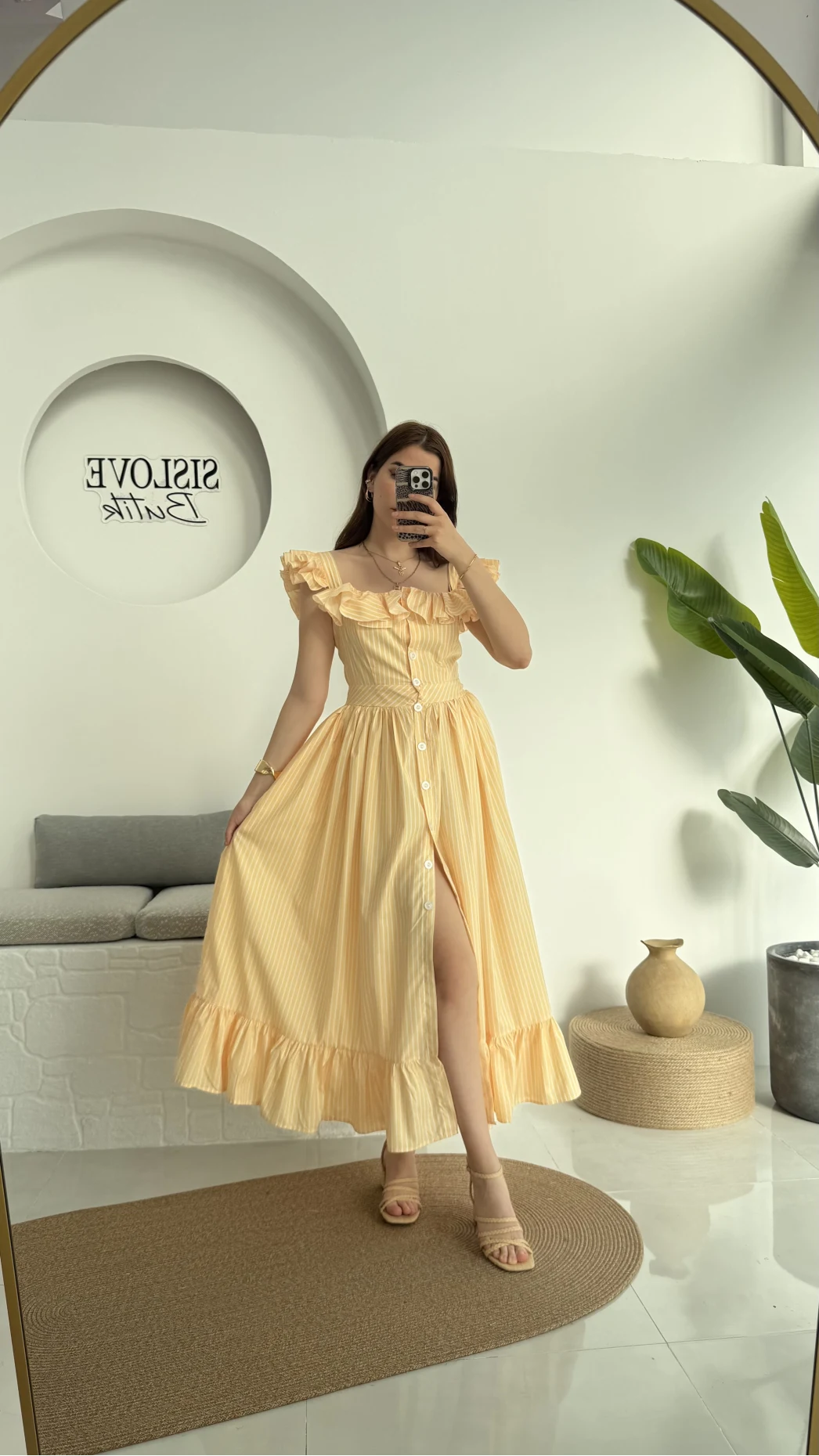 Bridgerton Sarı Elbise