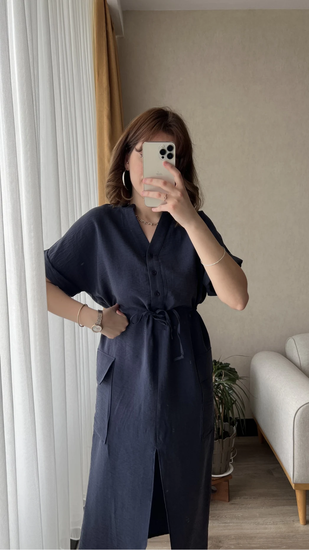 Buble Lacivert Elbise