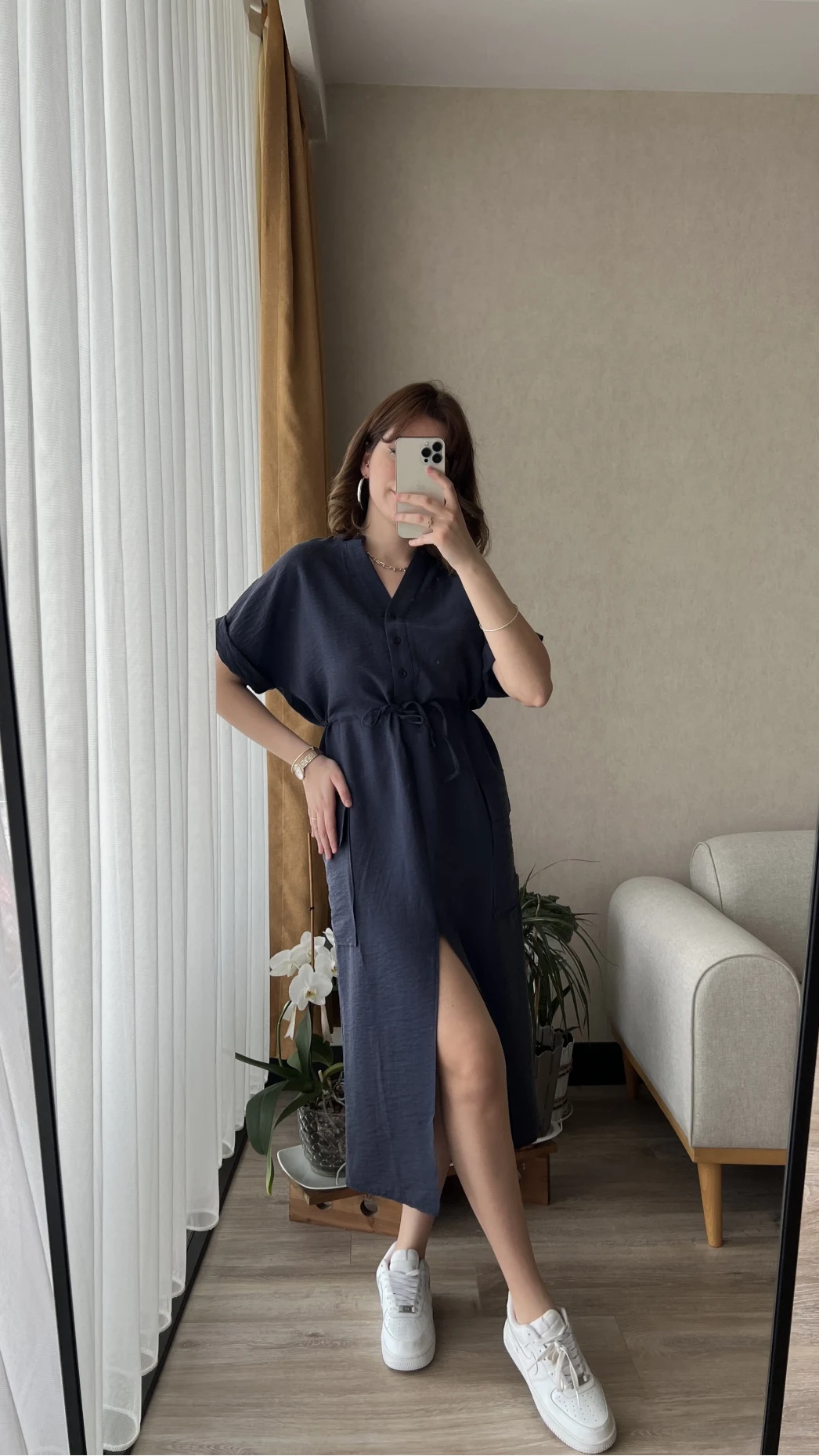 Buble Lacivert Elbise