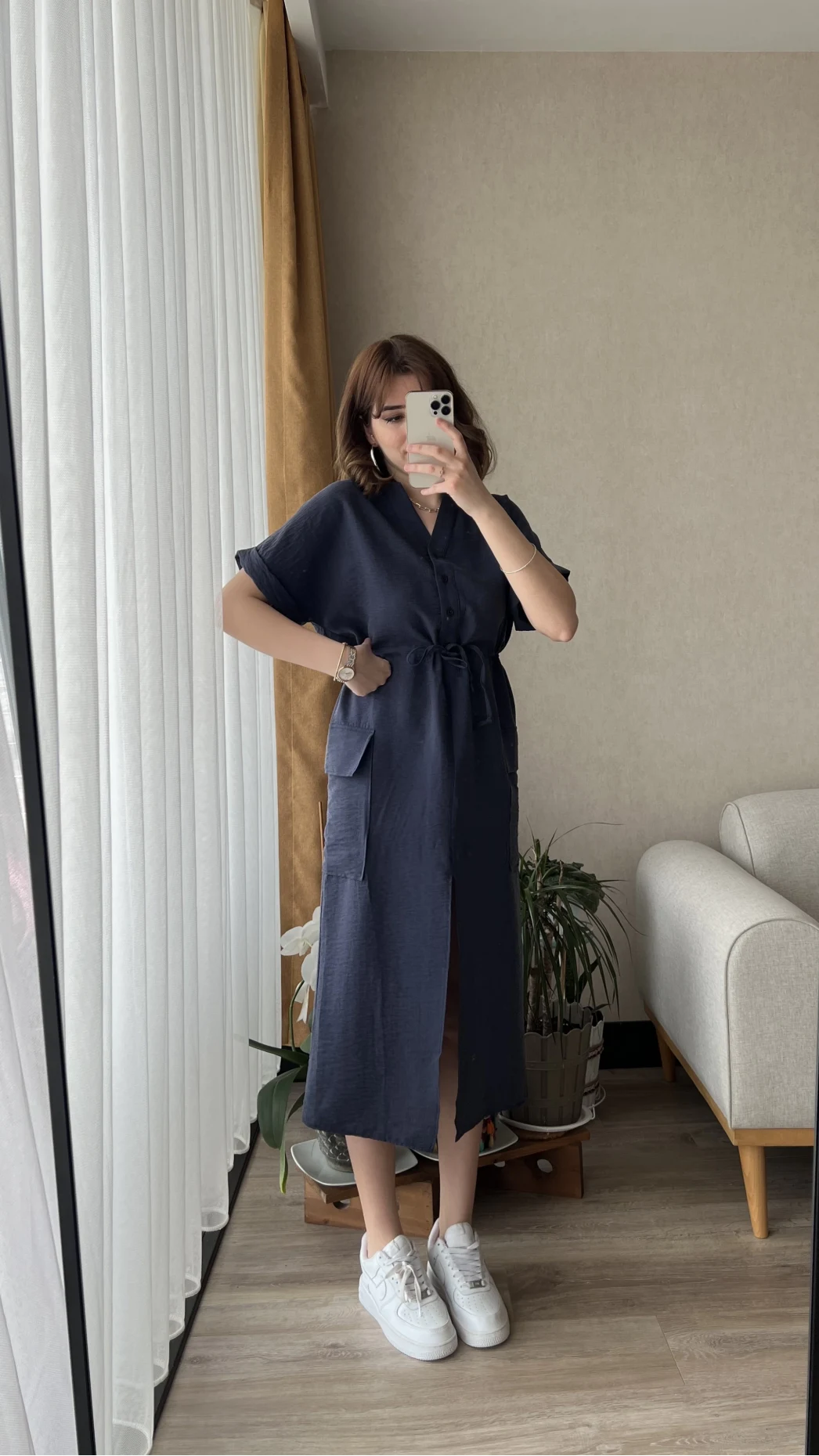 Buble Lacivert Elbise