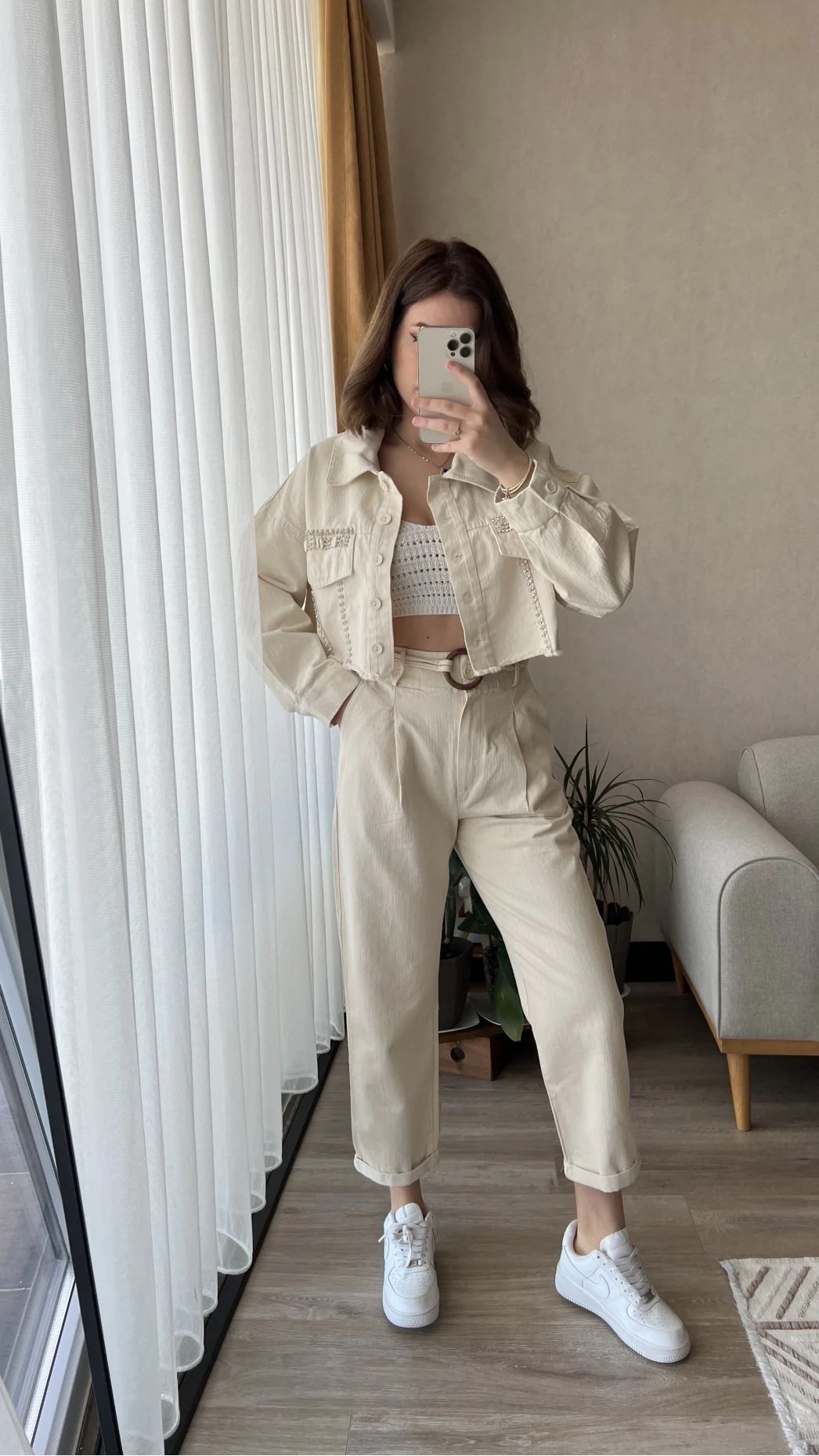 Buhls Serisi Kemerli Keten Pantolon