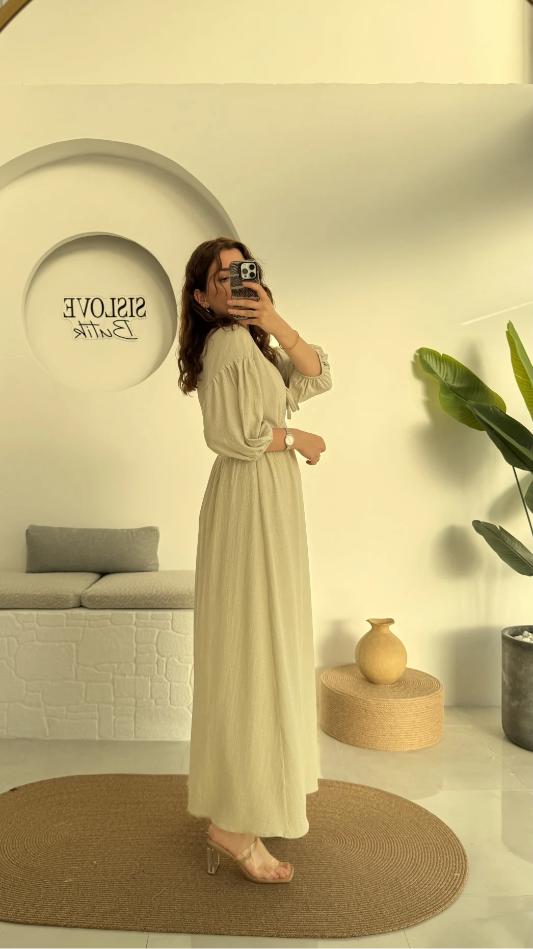 Bürümcük Maxi Boy Becca Elbise Su Yeşili - 3036