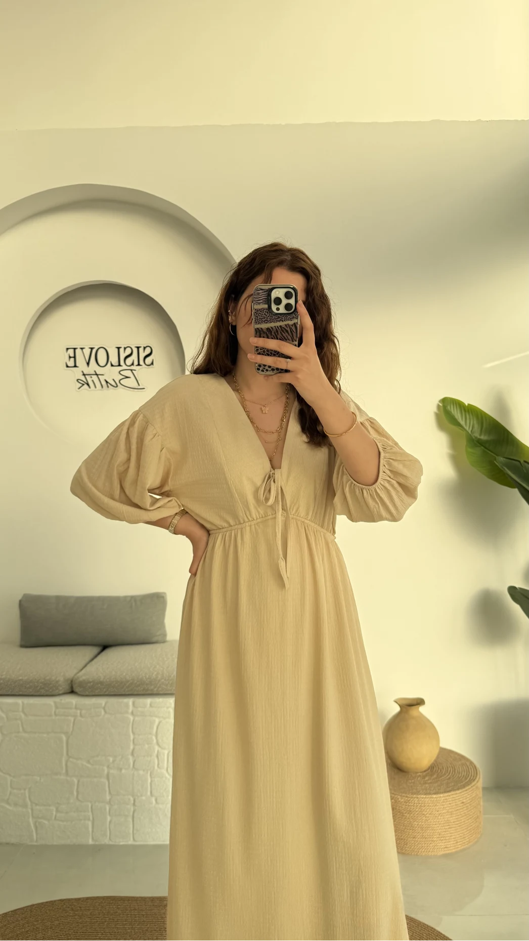 Bürümcük Maxi Boy Becca Elbise Taş - 3036