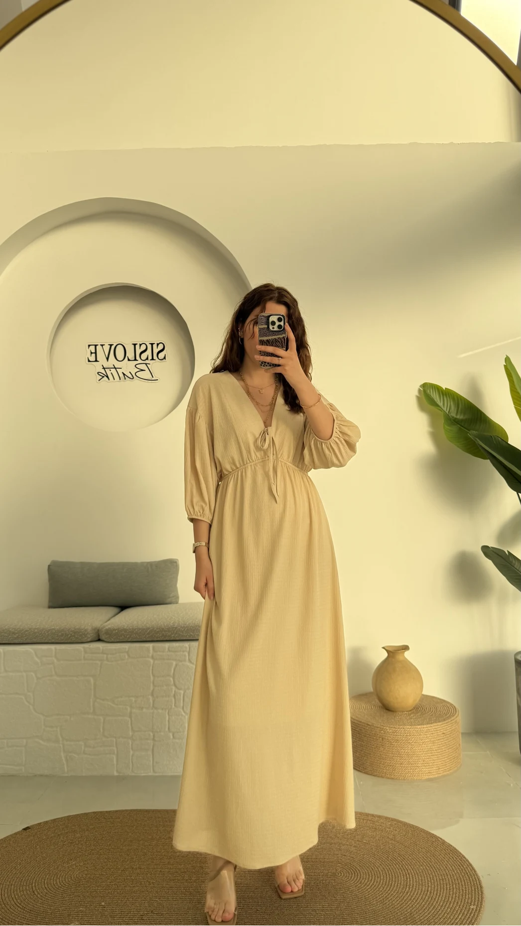 Bürümcük Maxi Boy Becca Elbise Taş - 3036