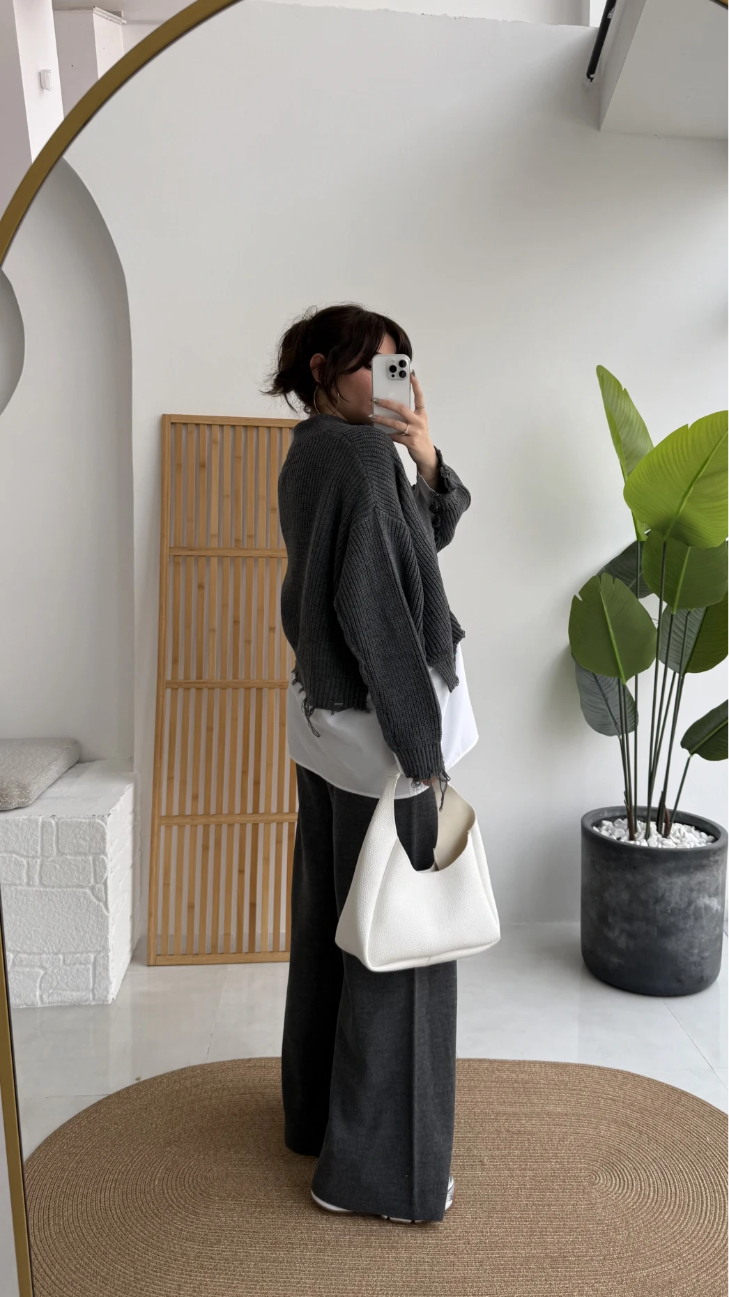 Calliope Gömlek Detay Hırka Takım - Antrasit