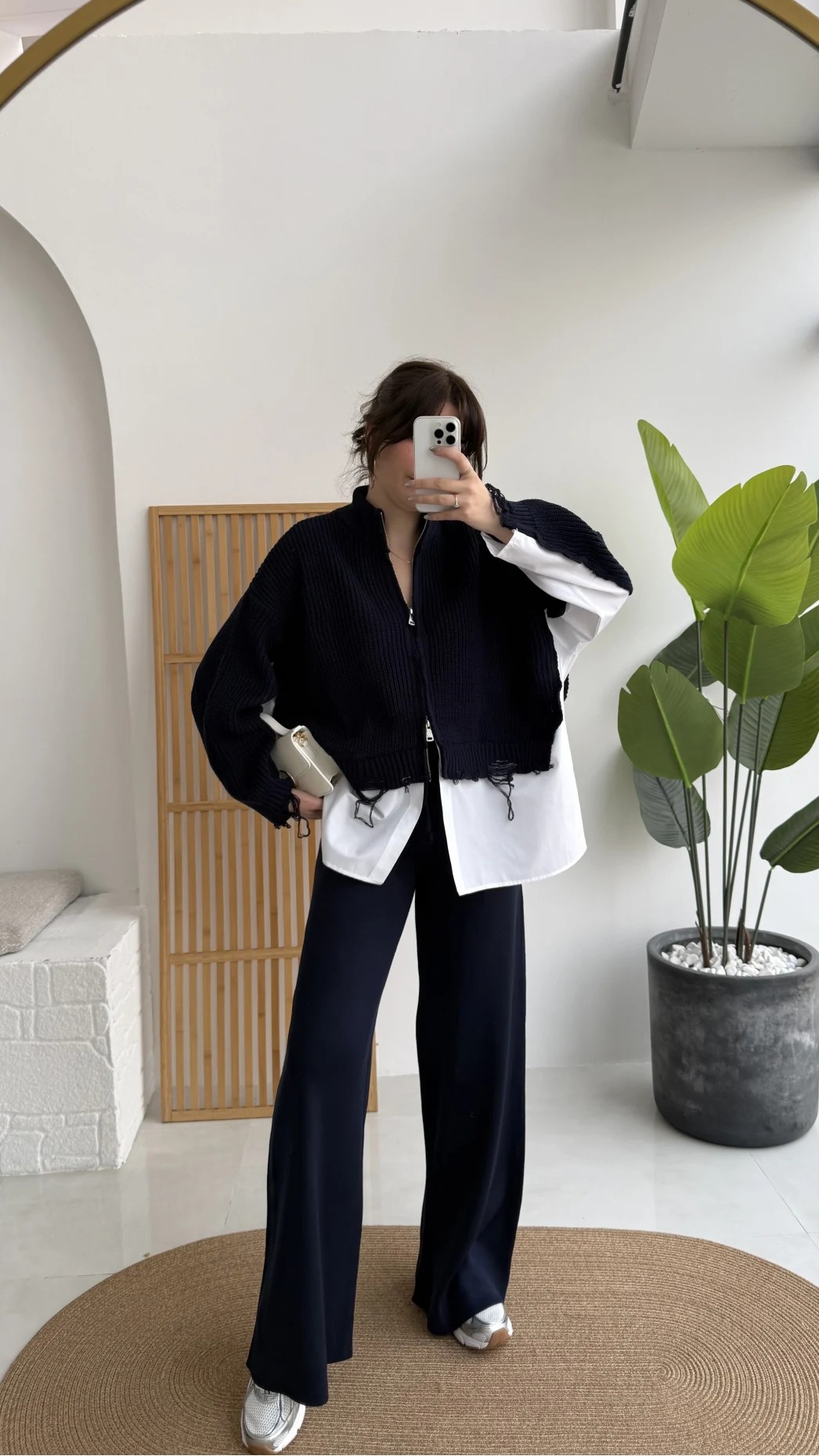 Calliope Gömlek Detay Hırka Takım - Lacivert