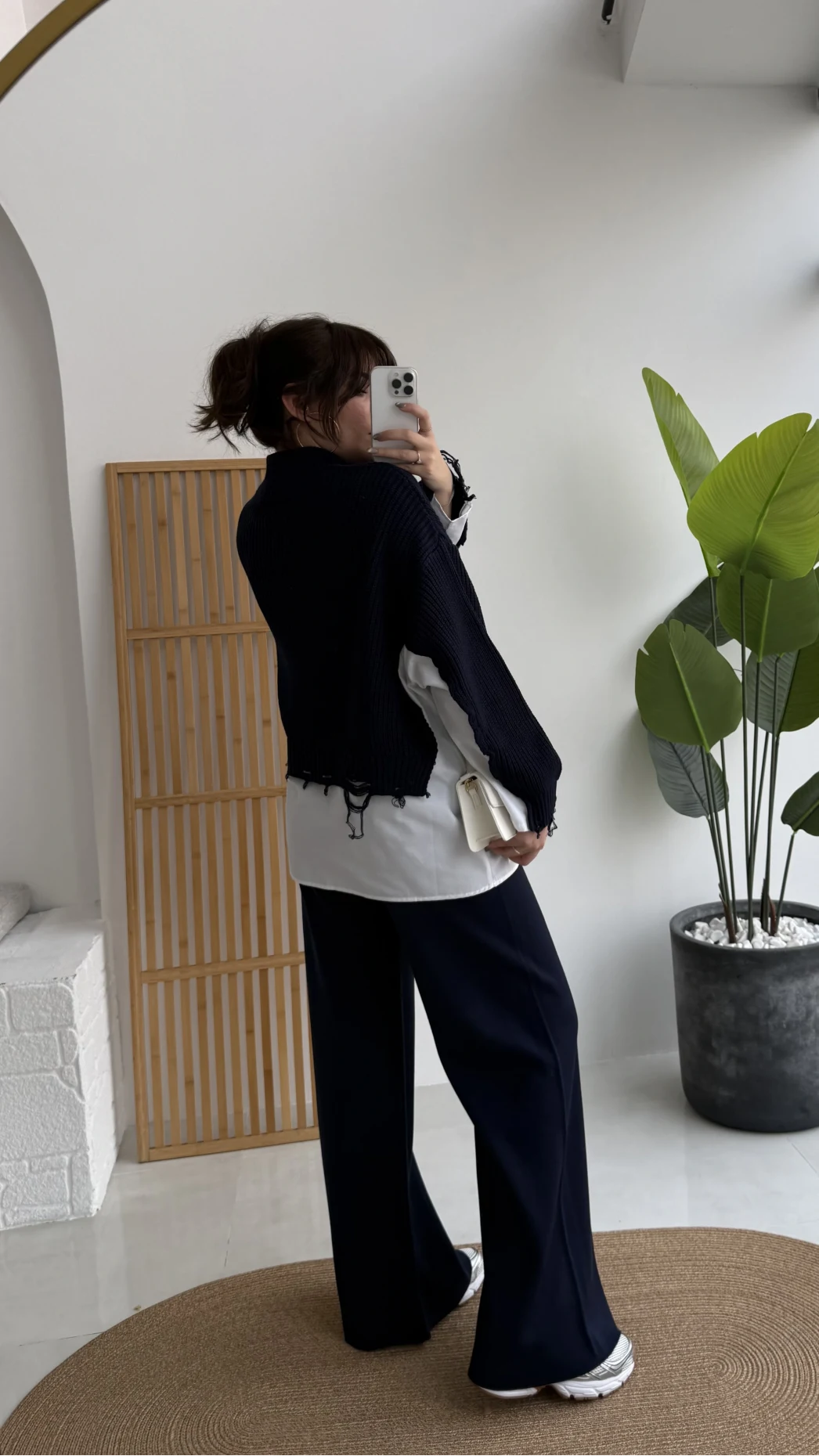 Calliope Gömlek Detay Hırka Takım - Lacivert