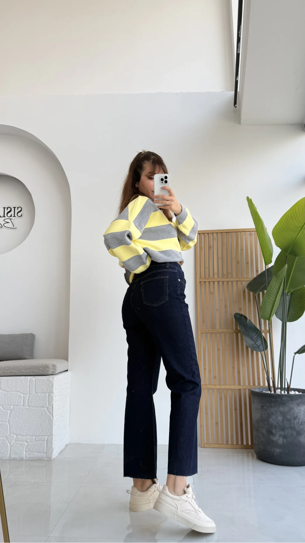 Callista Straight Leg Koyu Lacivert Jean Pantolon