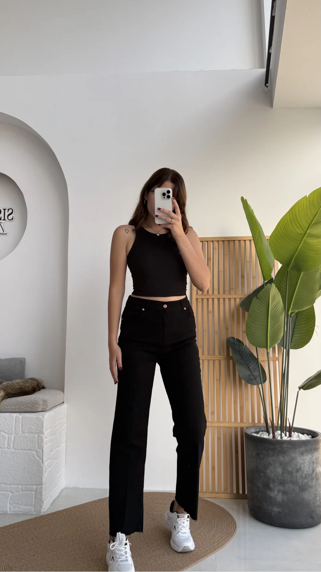 Callista Straight Leg Siyah Jean Pantolon - Kod: 1658