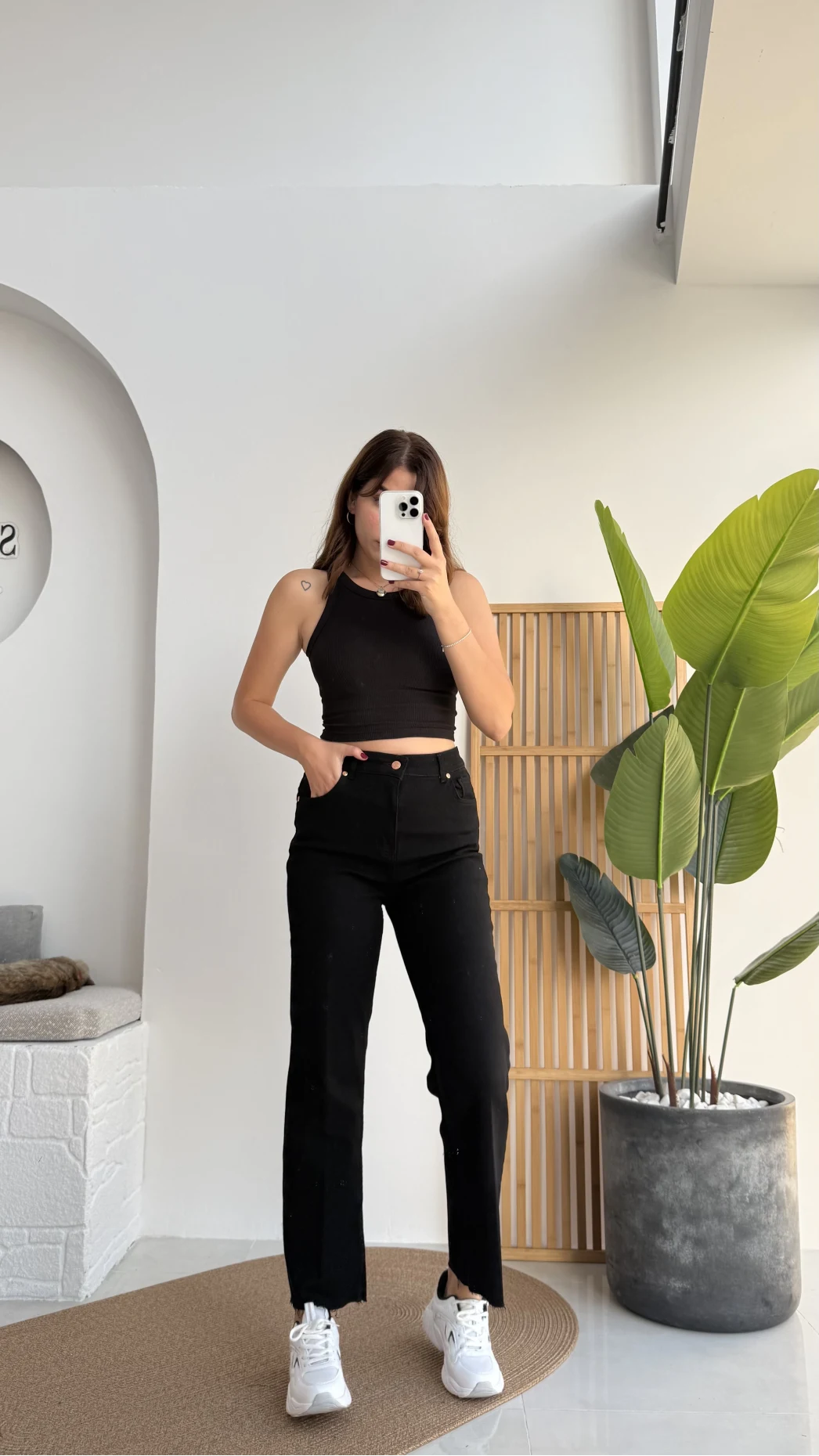 Callista Straight Leg Siyah Jean Pantolon - Kod: 1658