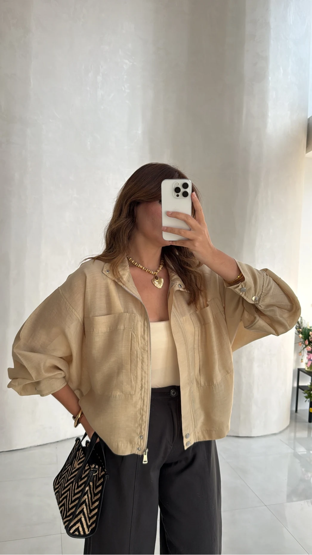 Camilla Transparan Ceket - Krem - Kod: 9753