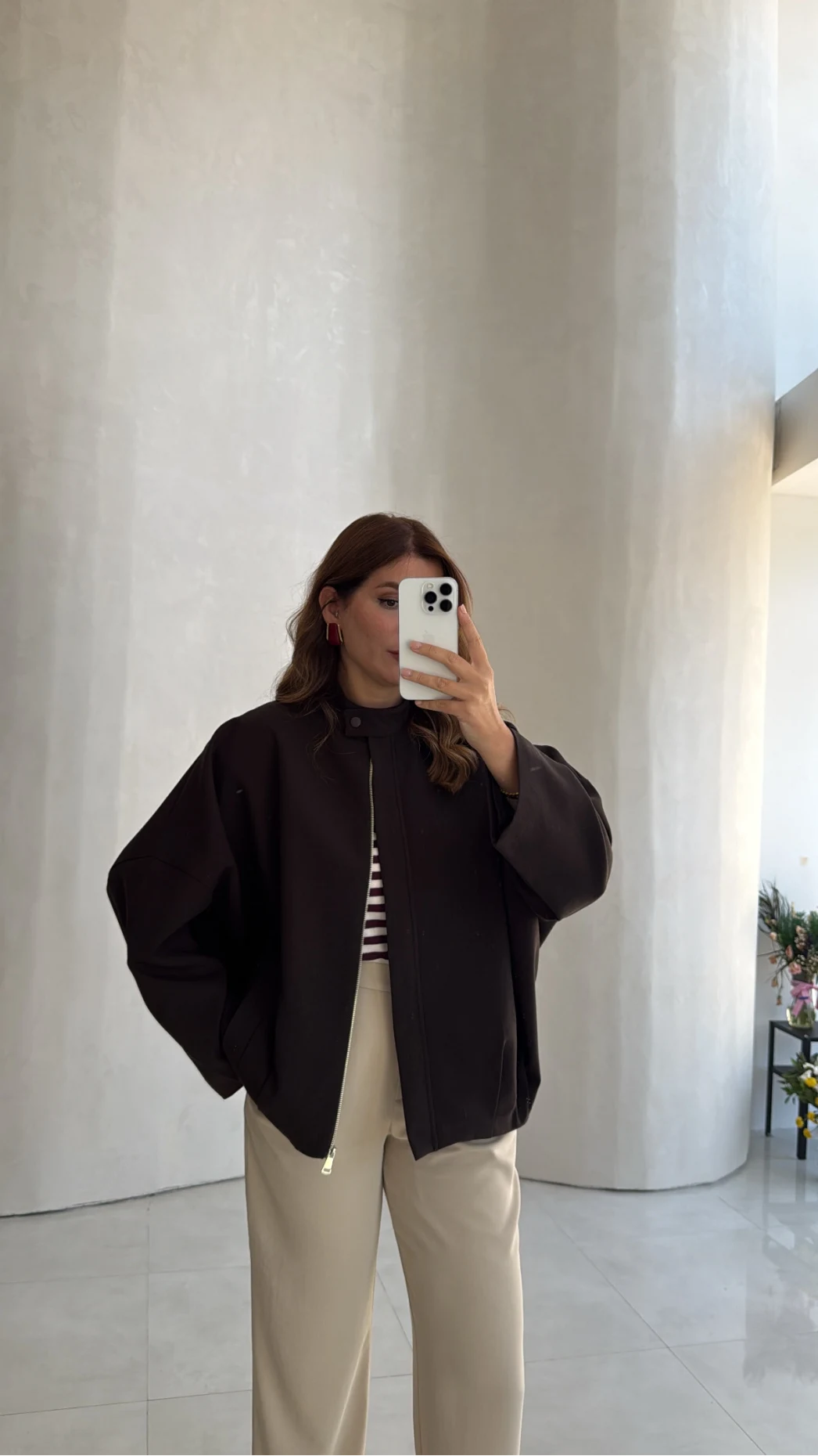 Carlotta Pileli Bomber Ceket - Acı Kahve - Kod: 7781