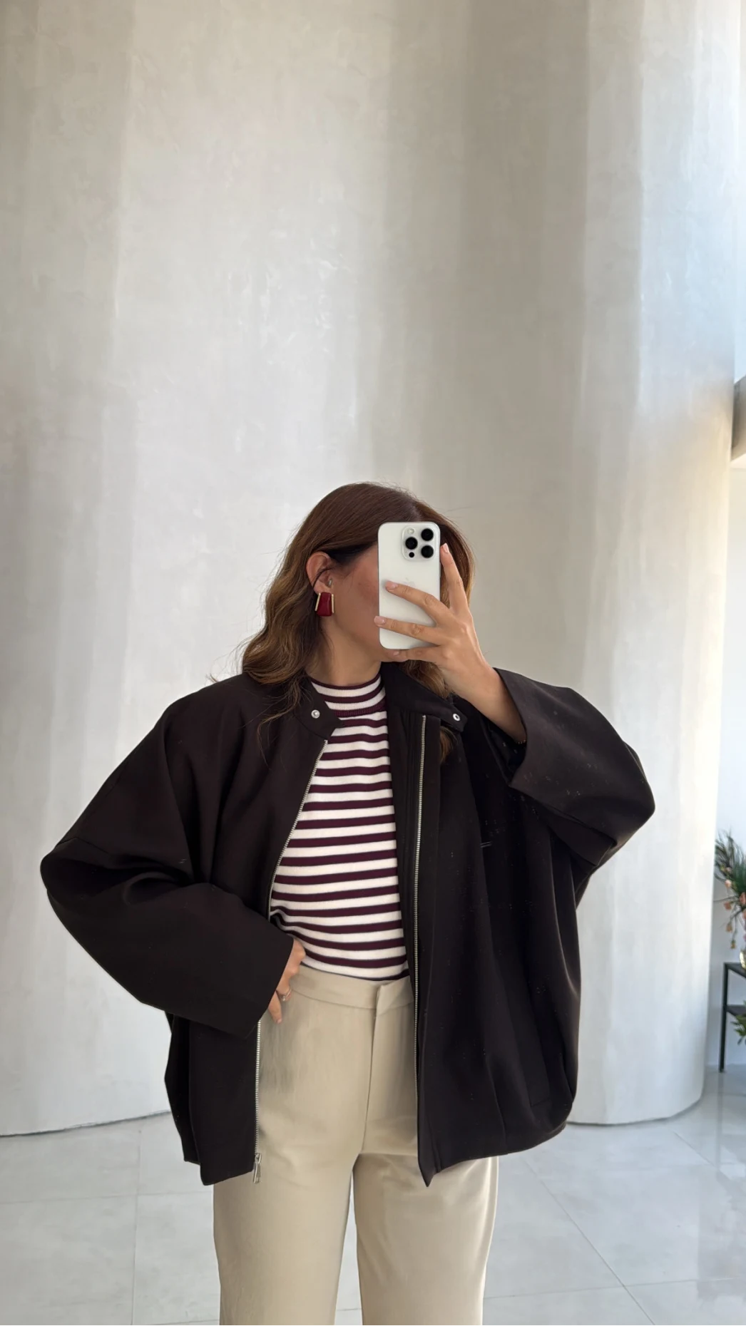 Carlotta Pileli Bomber Ceket - Acı Kahve - Kod: 7781
