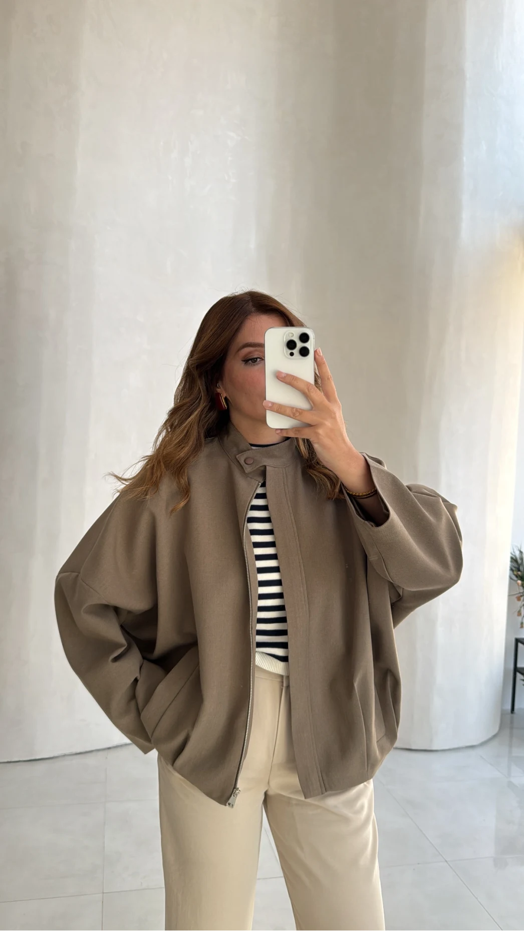 Carlotta Pileli Bomber Ceket - Haki - Kod: 7781