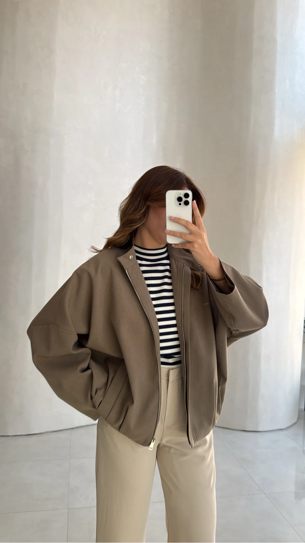 Carlotta Pileli Bomber Ceket - Haki - Kod: 7781