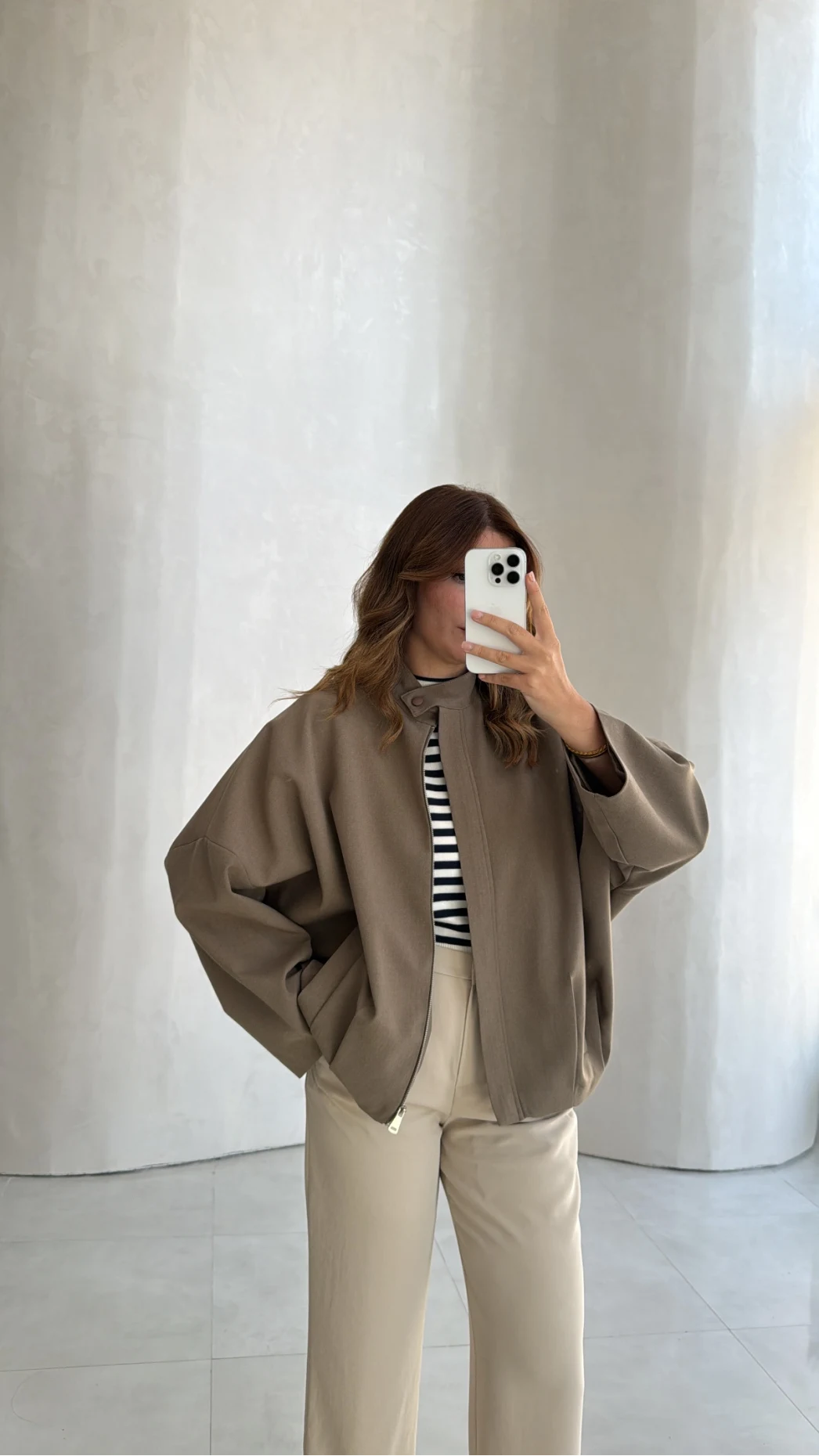 Carlotta Pileli Bomber Ceket - Haki - Kod: 7781