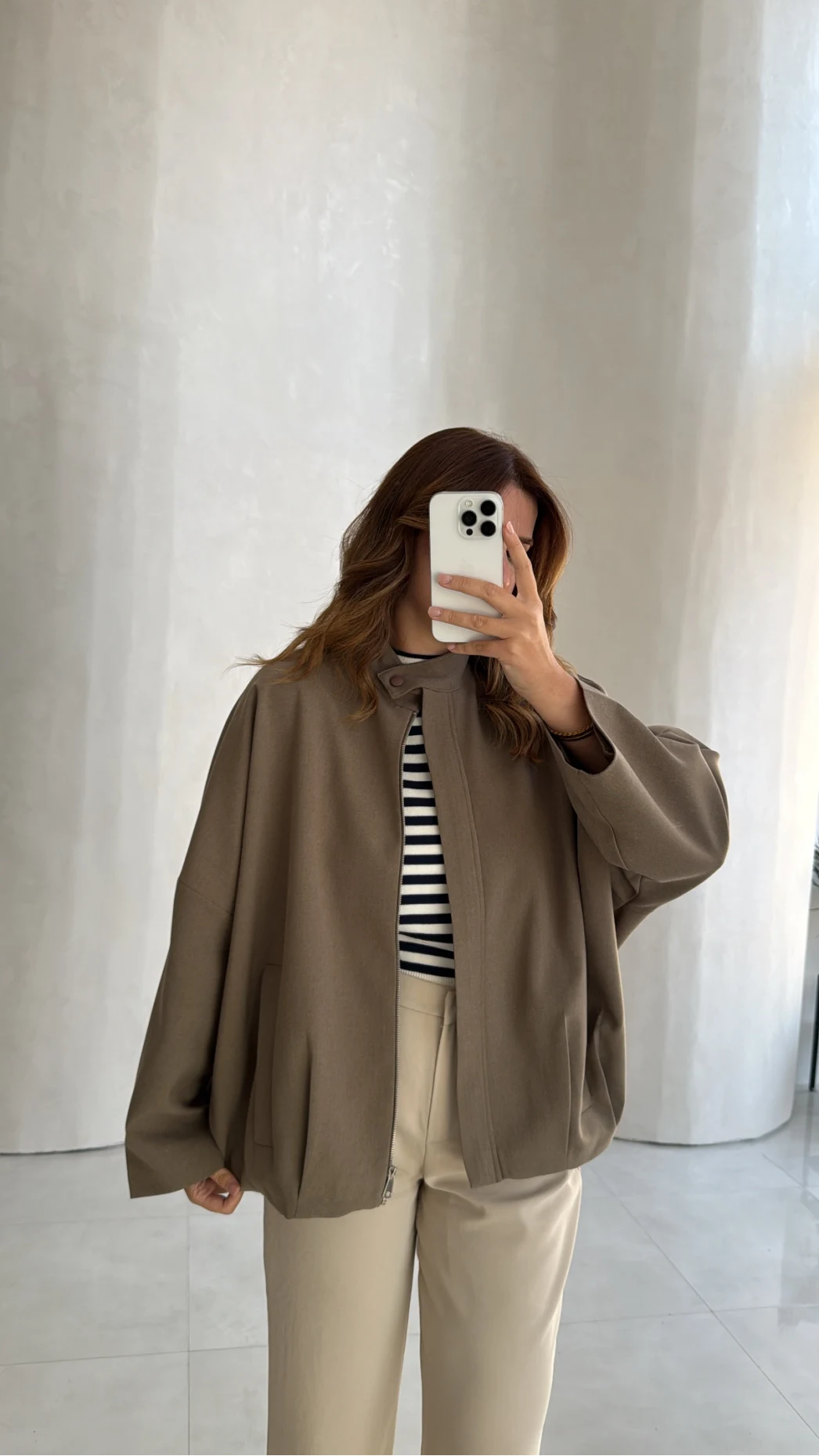 Carlotta Pileli Bomber Ceket - Haki - Kod: 7781