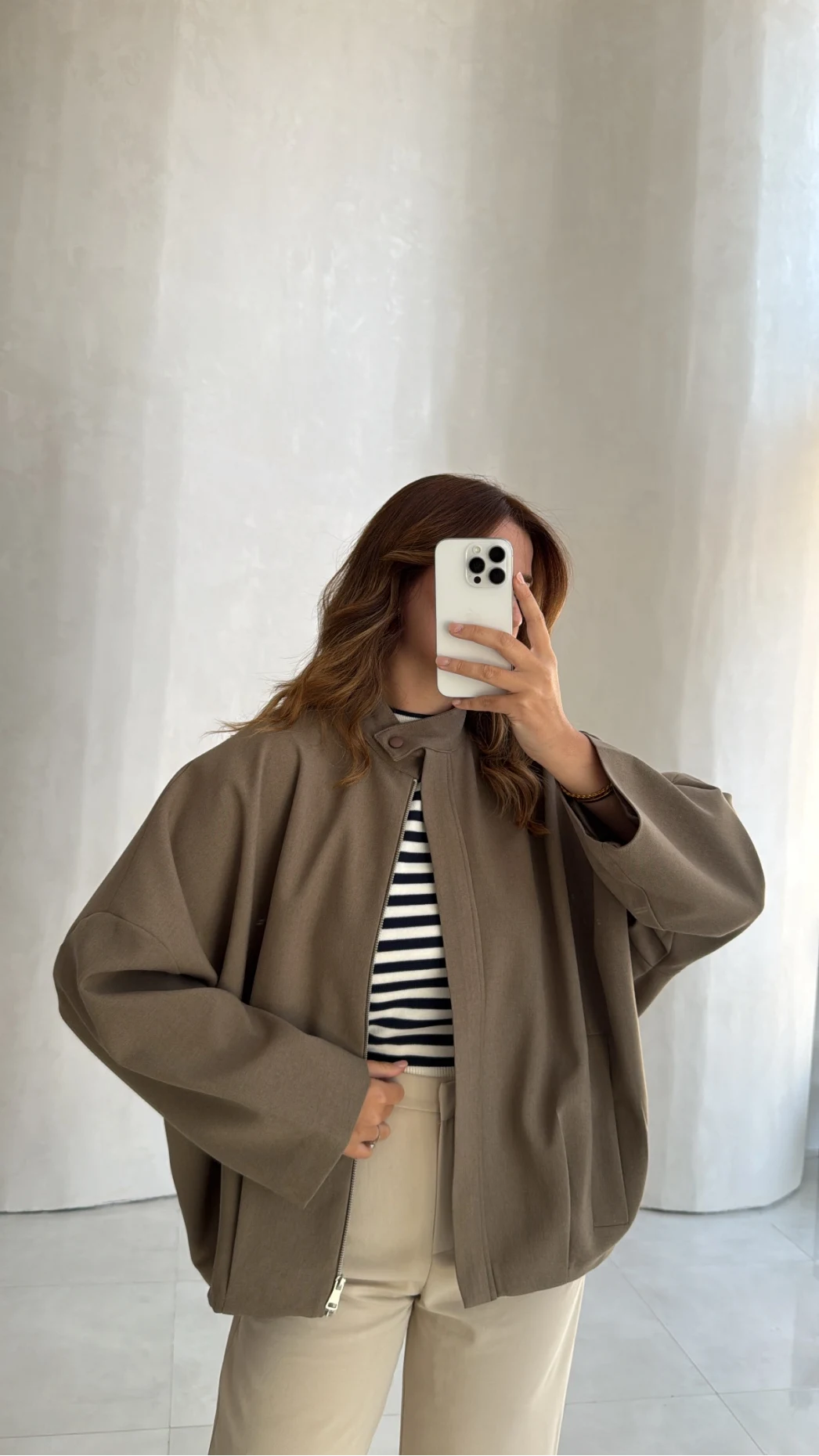 Carlotta Pileli Bomber Ceket - Haki - Kod: 7781