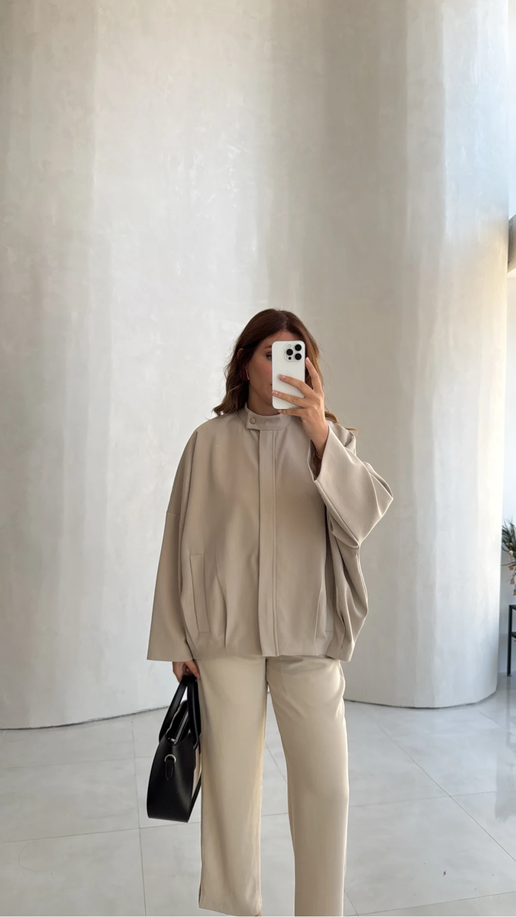 Carlotta Pileli Bomber Ceket - Taş - Kod: 7781