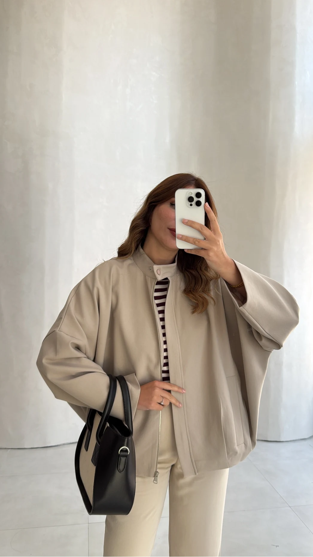 Carlotta Pileli Bomber Ceket - Taş - Kod: 7781