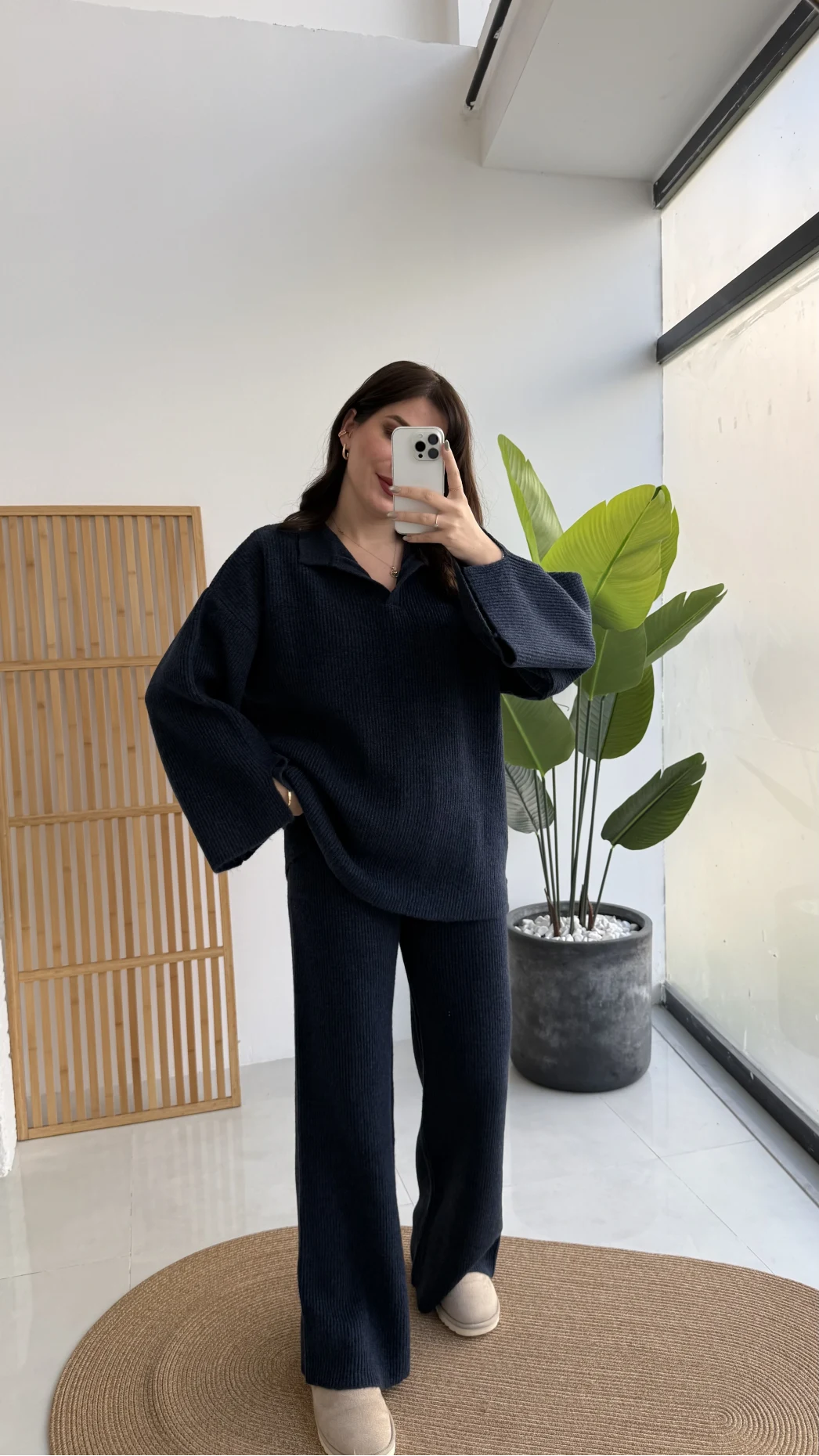 Carly Polo Yaka Triko Takım - Lacivert