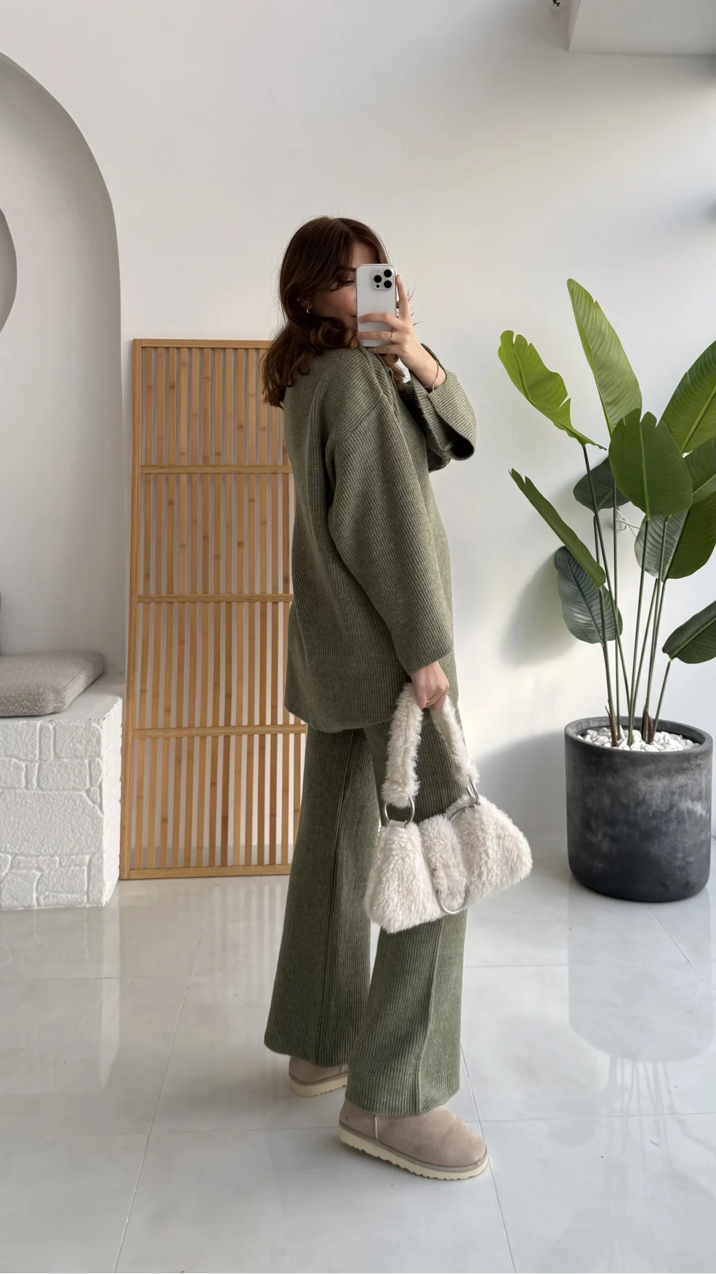 Carly Polo Yaka Triko Takım - Yeşil