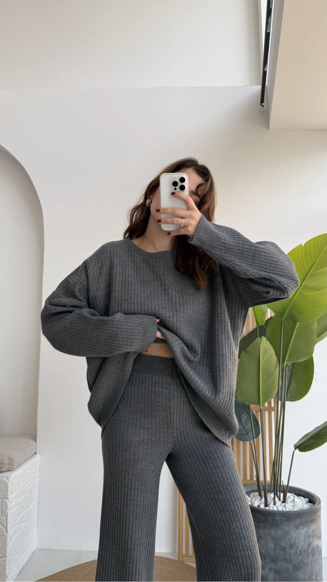 Caroline Triko Takım - Antrasit - Kod: 7207