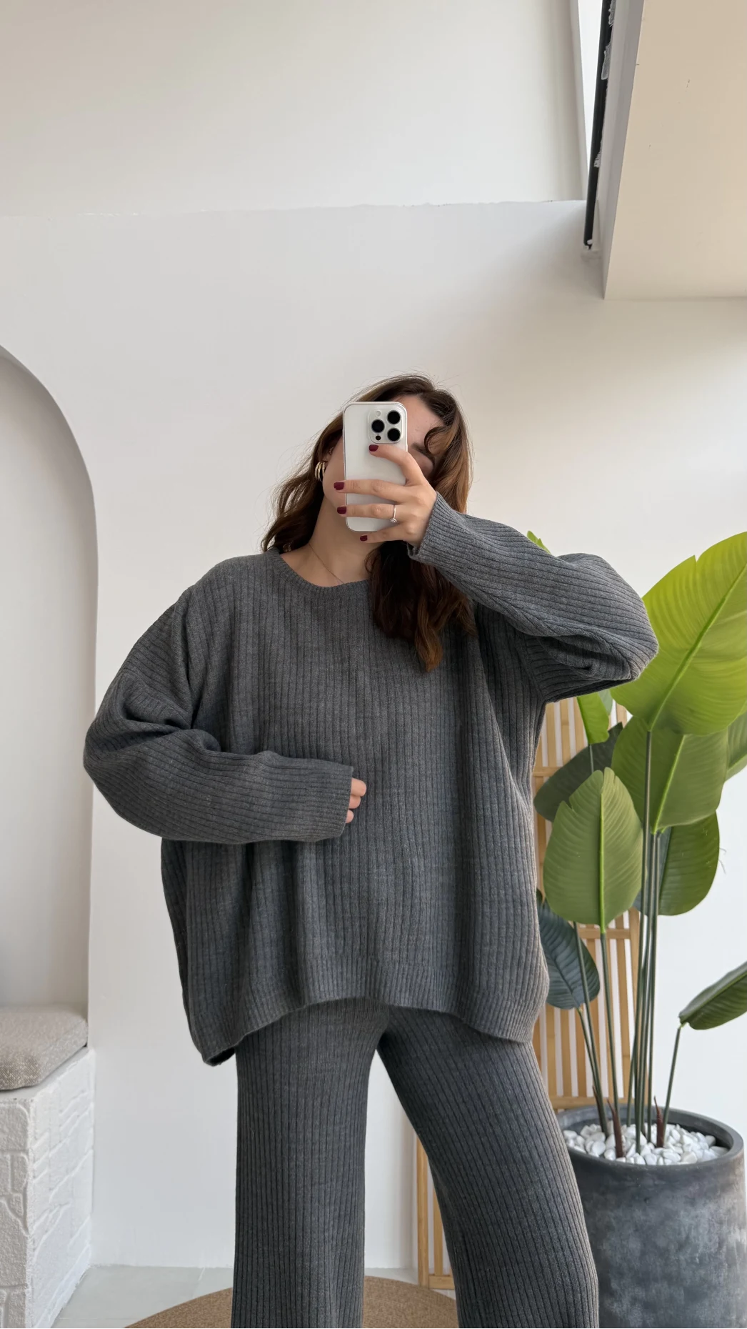 Caroline Triko Takım - Antrasit - Kod: 7207