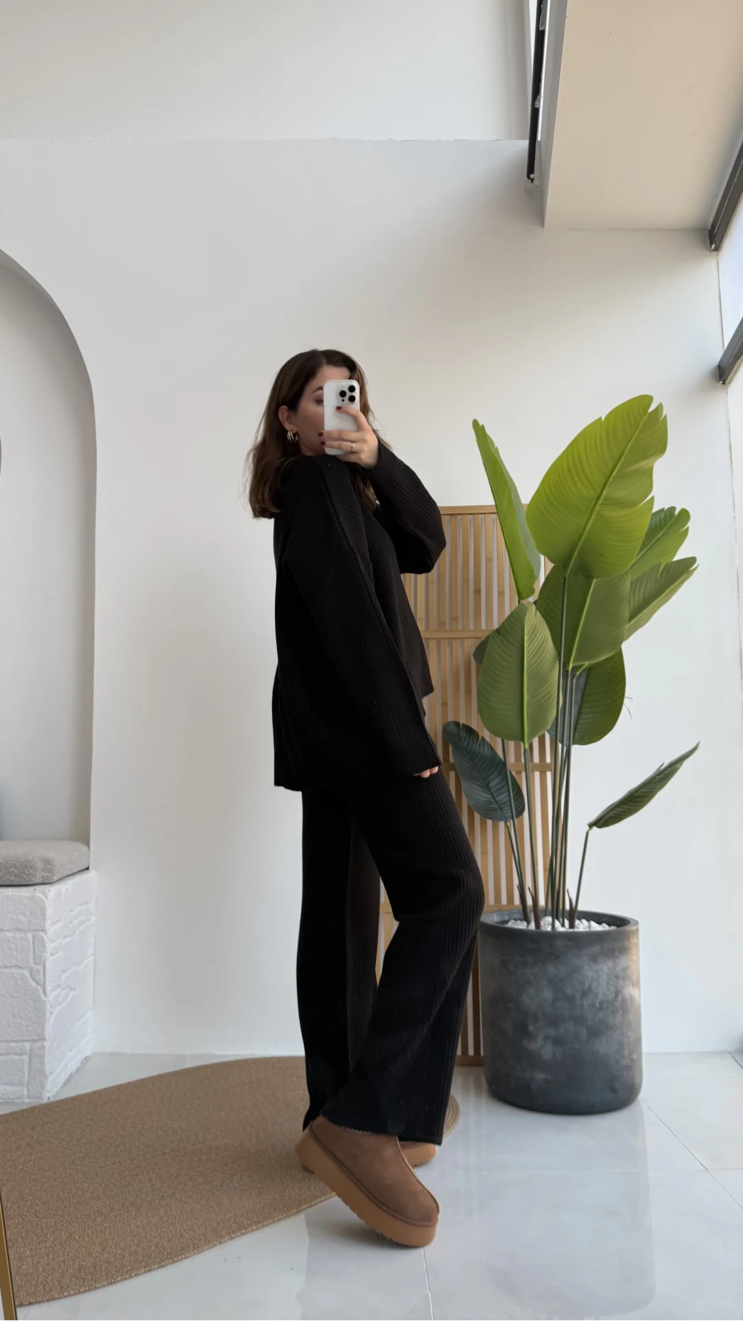 Caroline Triko Takım - Siyah - Kod: 7207