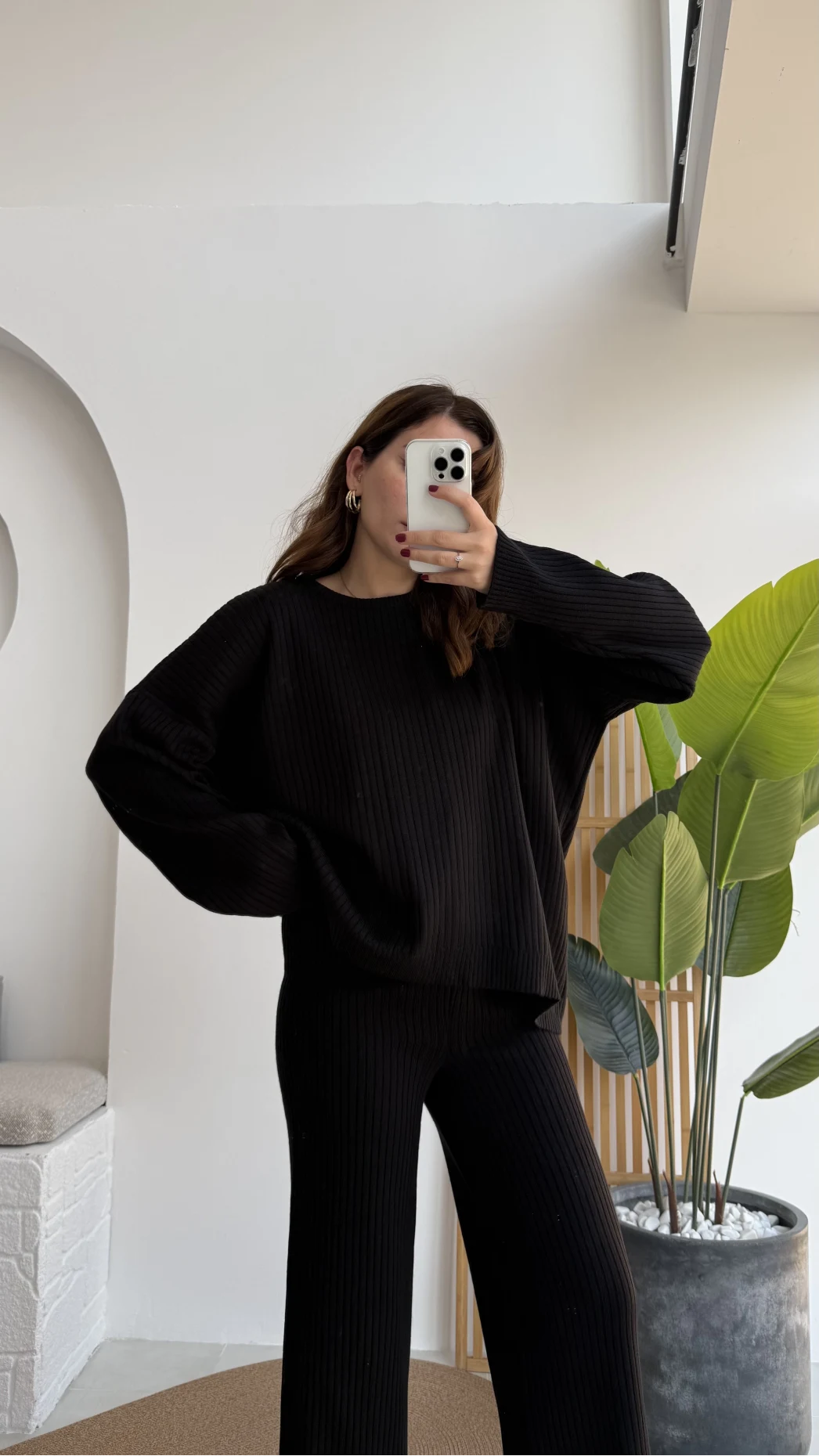 Caroline Triko Takım - Siyah - Kod: 7207