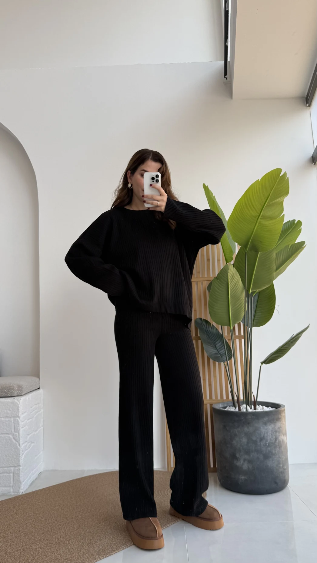 Caroline Triko Takım - Siyah - Kod: 7207