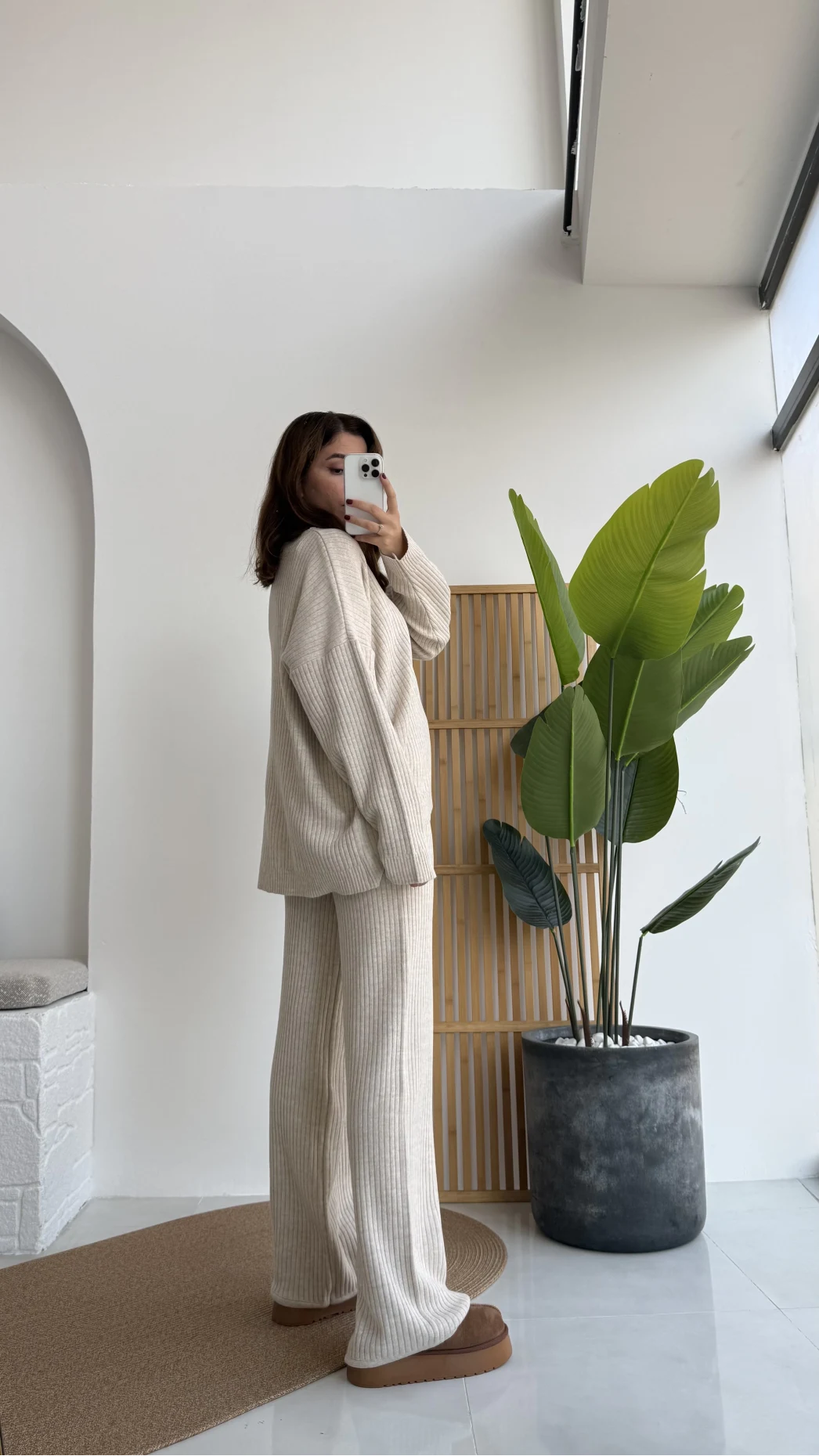 Caroline Triko Takım - Taş - Kod: 7207