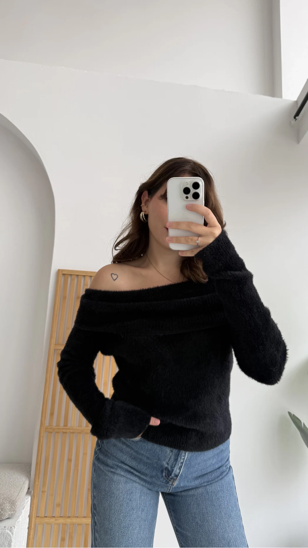 Caterina Madonna Yaka Kazak Siyah Kod: 25040