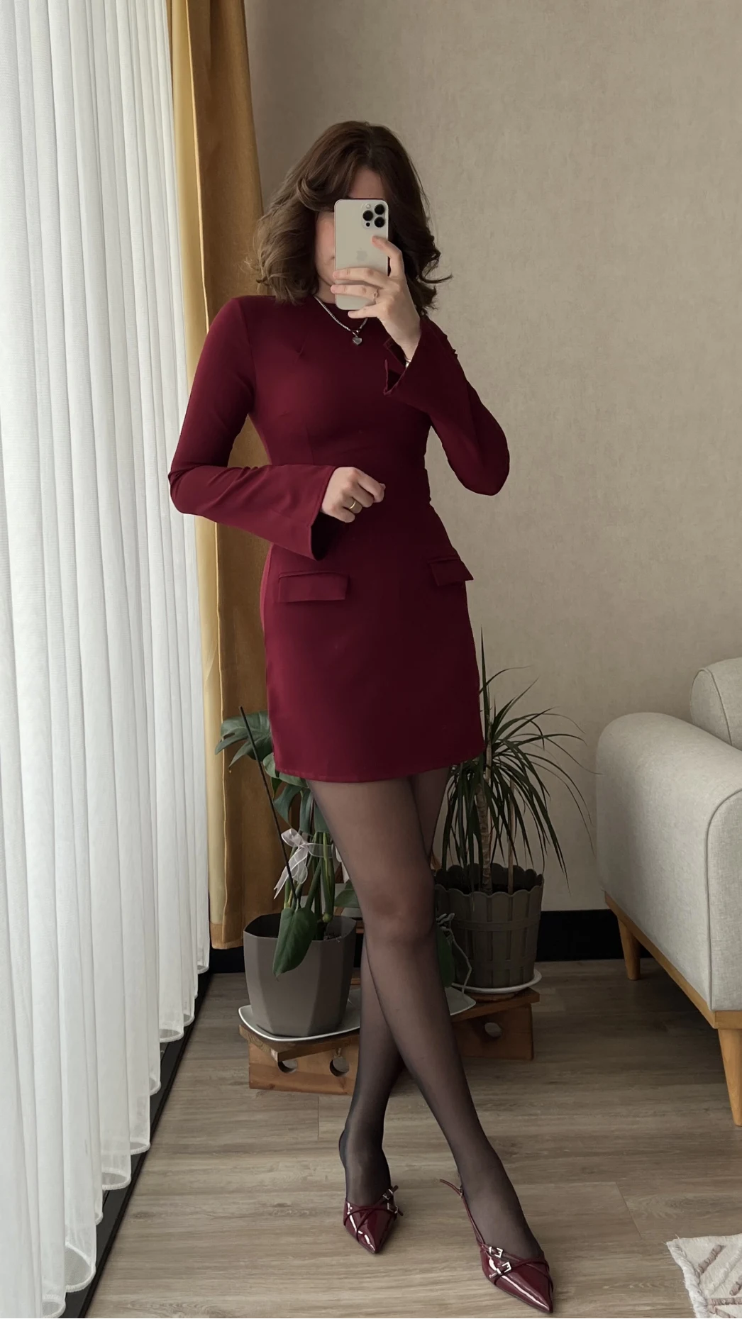 Catherine Bordo Cepli Elbise