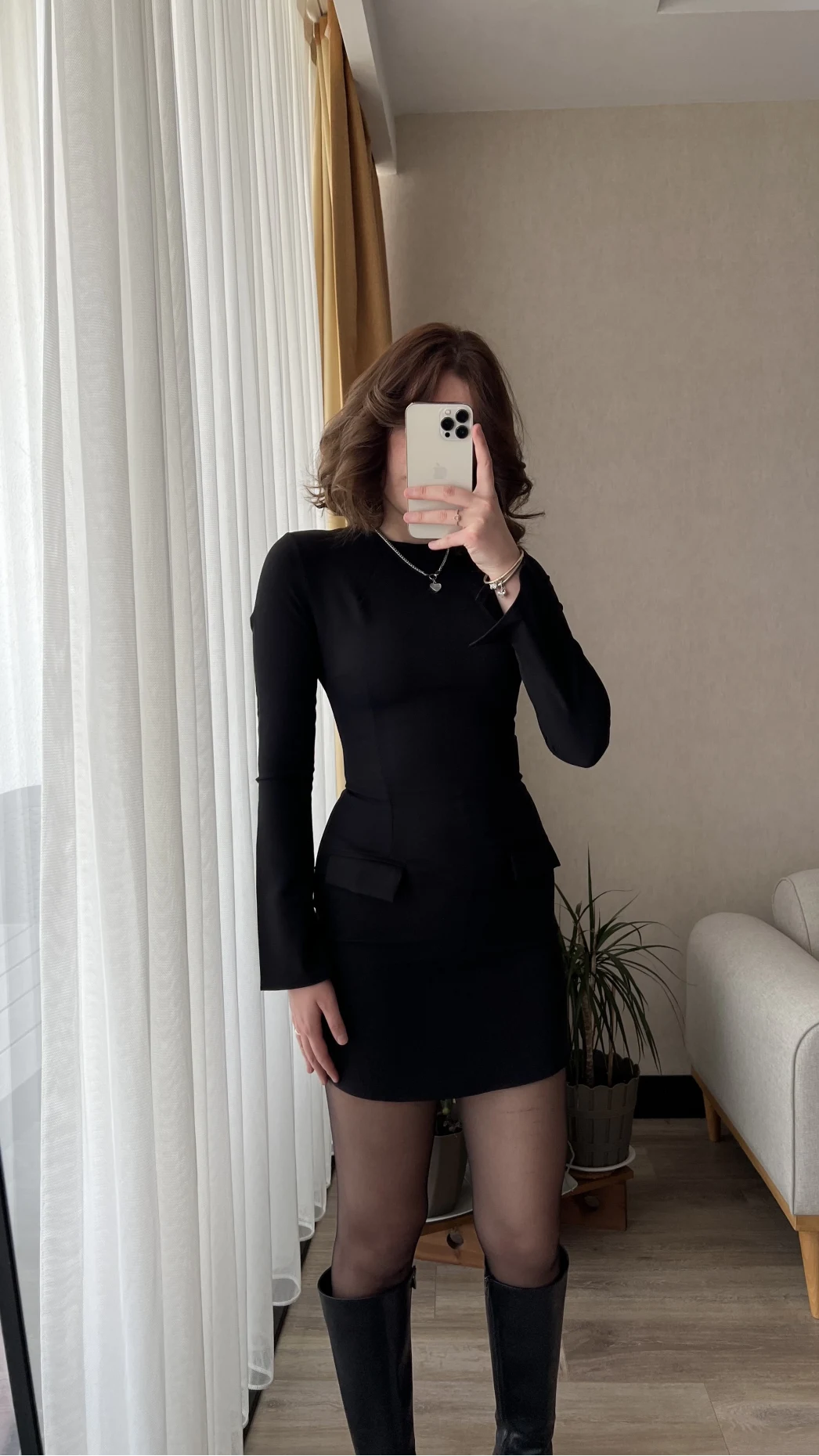 Catherine Siyah Cepli Elbise