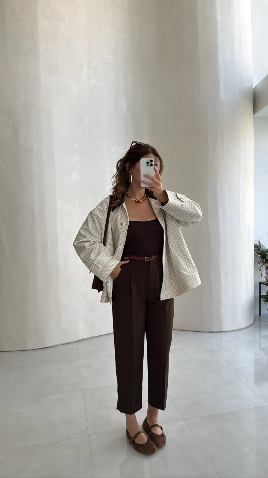 Cecily Kemerli Havuç Pantolon - Kahve - Kod: 3706