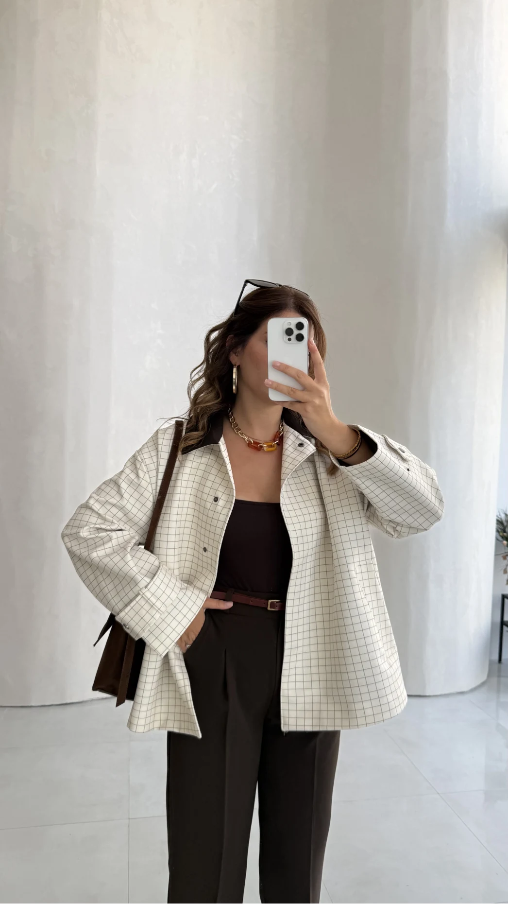 Cecily Kemerli Havuç Pantolon - Kahve - Kod: 3706